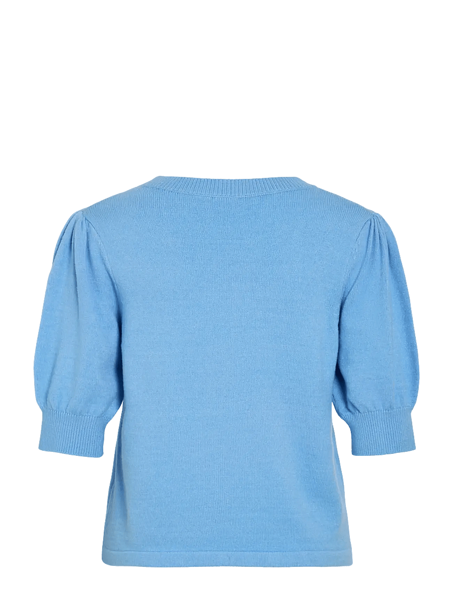 Vila - VIRIL 2/4 SLEEVE O-NECK KNIT TOP - NOOS - striktrøjer - all aboard - 2
