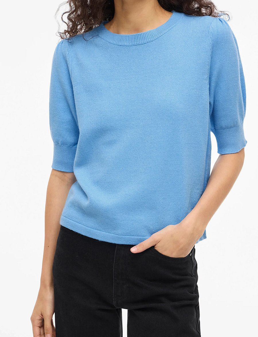 Vila - VIRIL 2/4 SLEEVE O-NECK KNIT TOP - NOOS - striktrøjer - all aboard - 5
