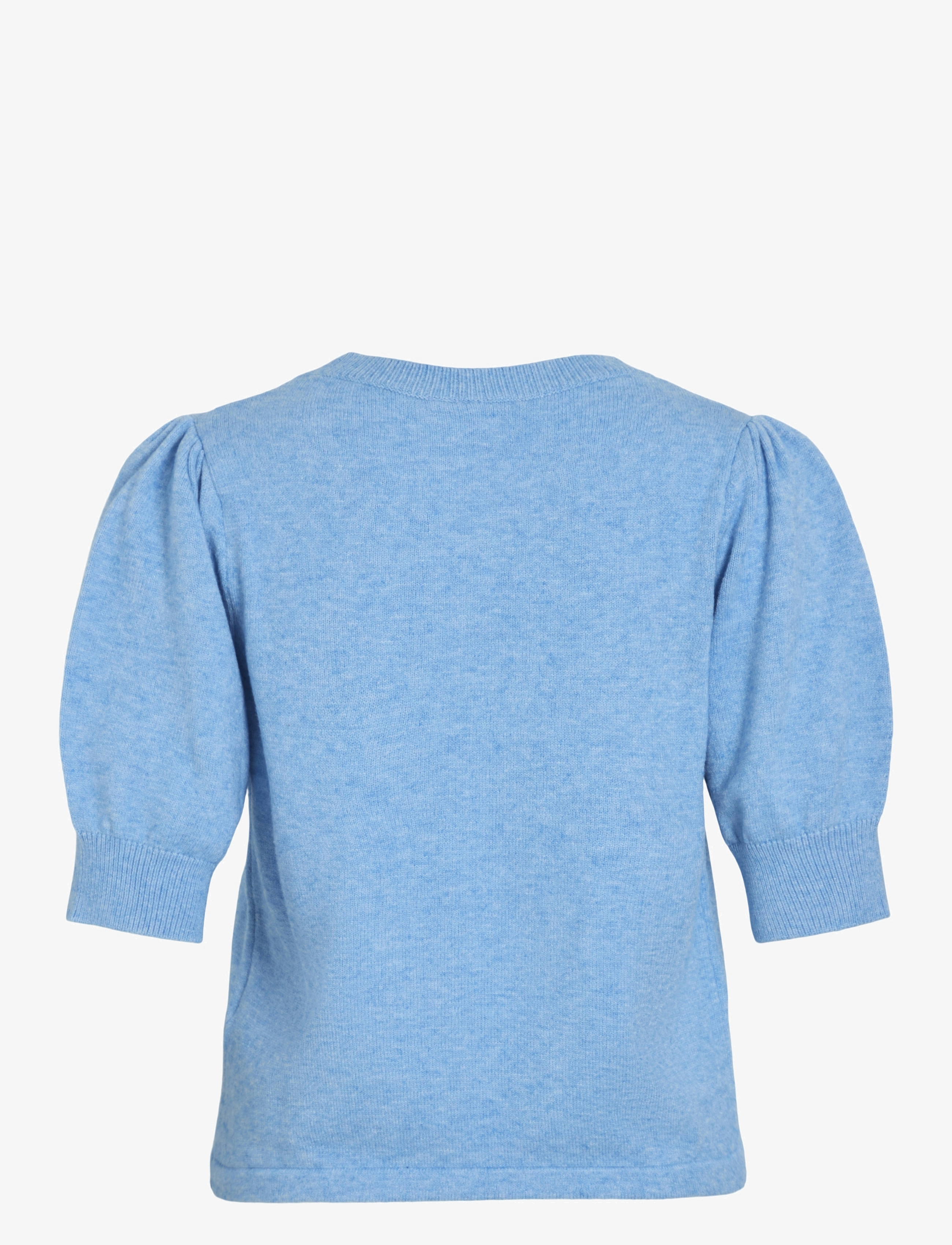 Vila - VIRIL 2/4 SLEEVE O-NECK KNIT TOP - NOOS - striktrøjer - blissful blue - 2