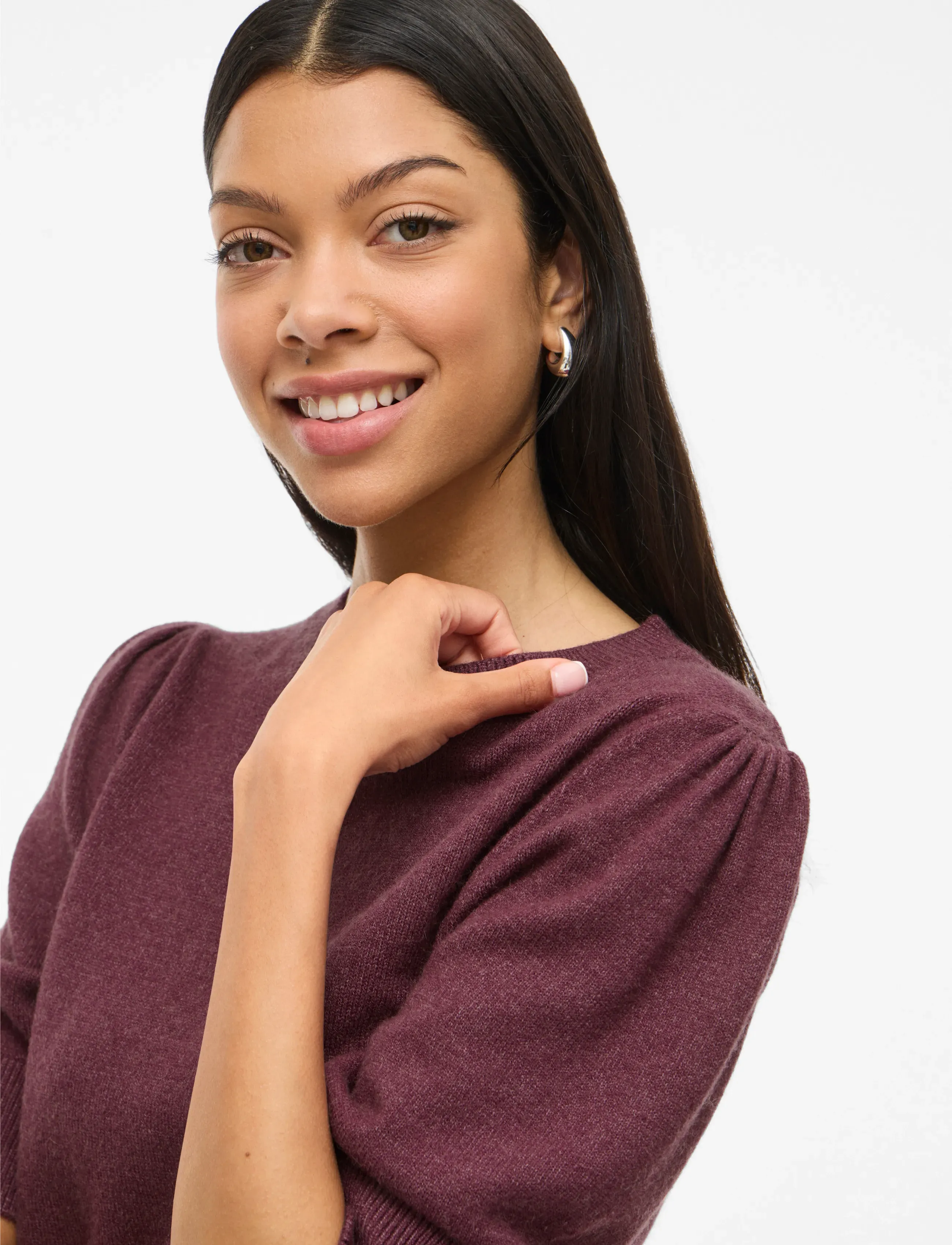 Vila - VIRIL 2/4 SLEEVE O-NECK KNIT TOP - NOOS - pullover - fig - 5