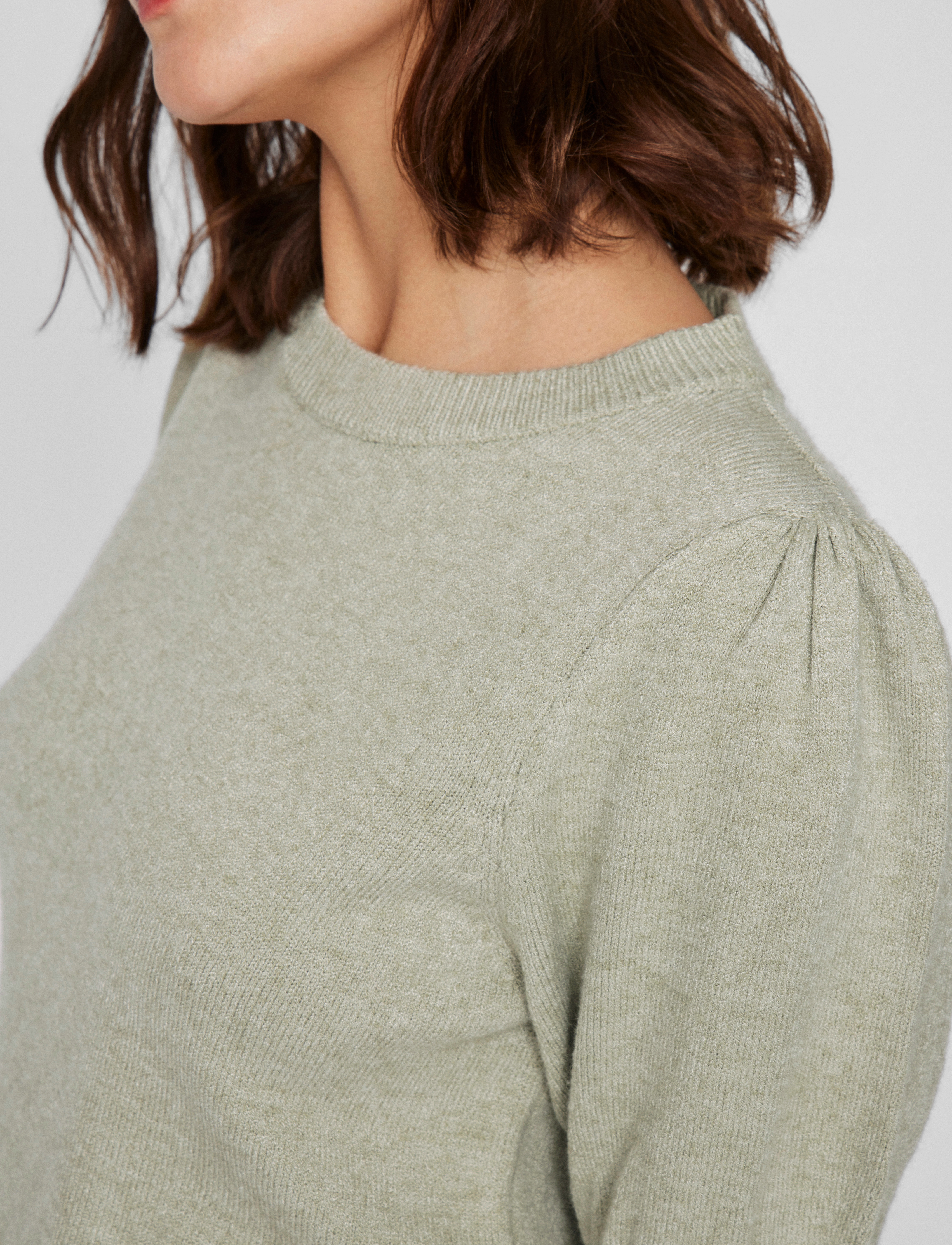 Vila - VIRIL 2/4 SLEEVE O-NECK KNIT TOP - NOOS - sügisesed riided - oil green - 4
