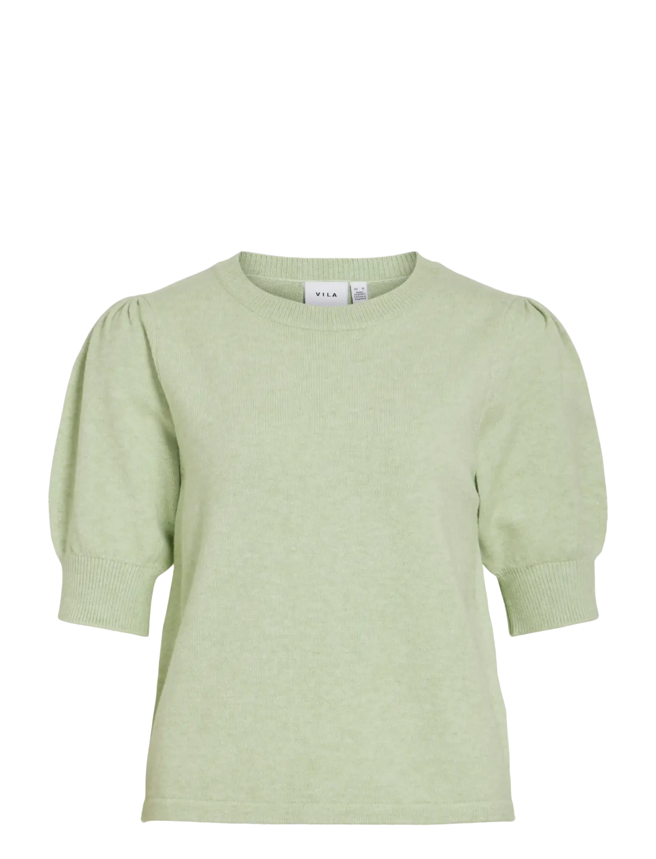 Vila VIRIL 2/4 SLEEVE O-NECK KNIT TOP - NOOS - Strickmode - SMOKE GREEN / green