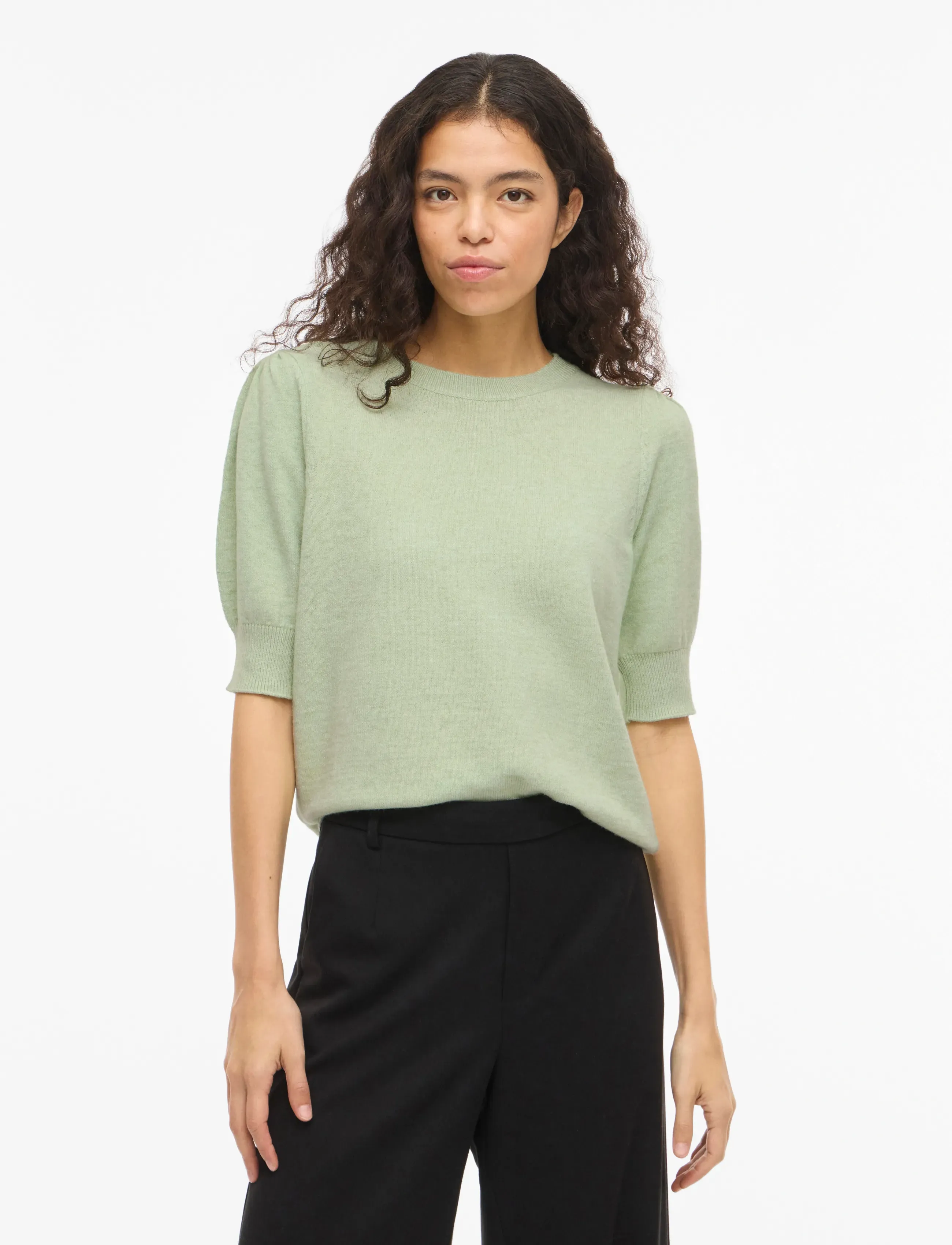 Viril 2/4 Sleeve O-Neck Knit Top Noos