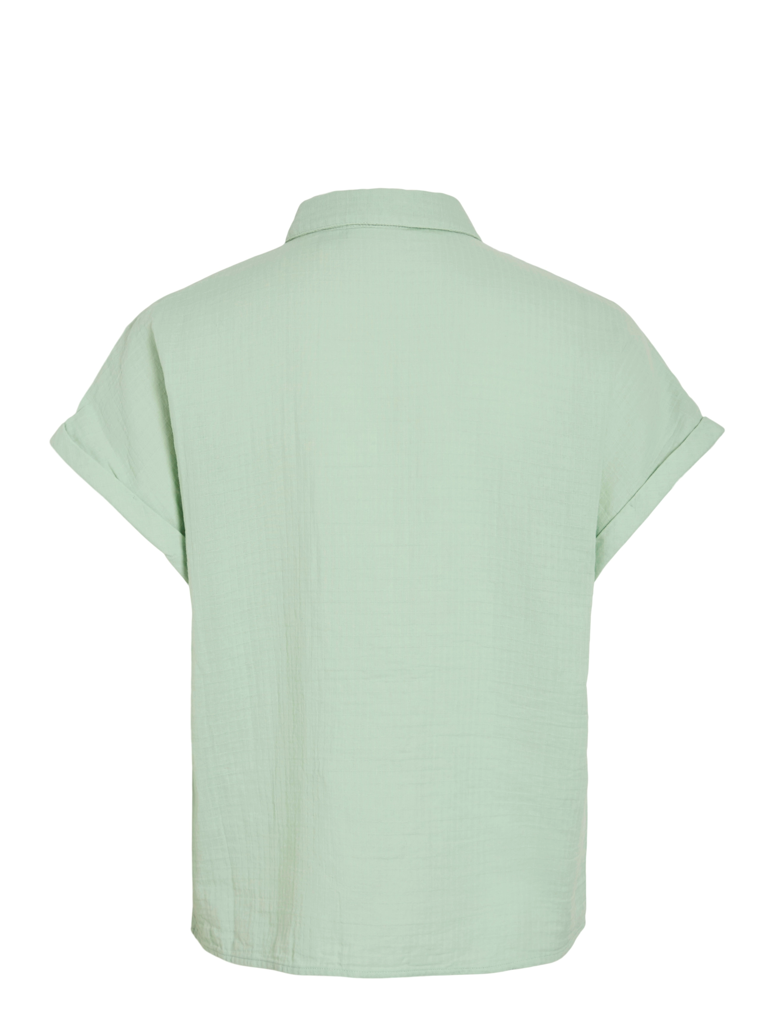Vila - VILANIA S/S SHIRT - silt green - 2