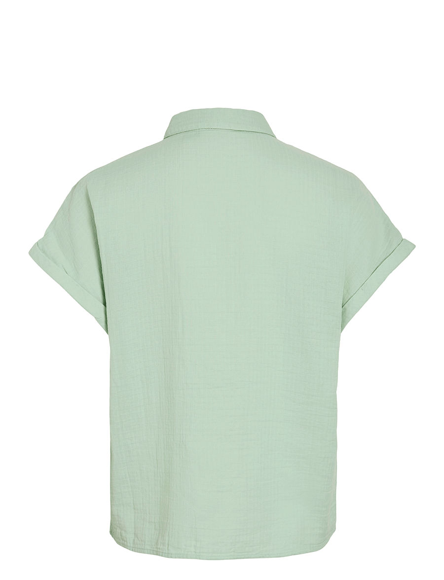 Vila - VILANIA S/S SHIRT - silt green - 2