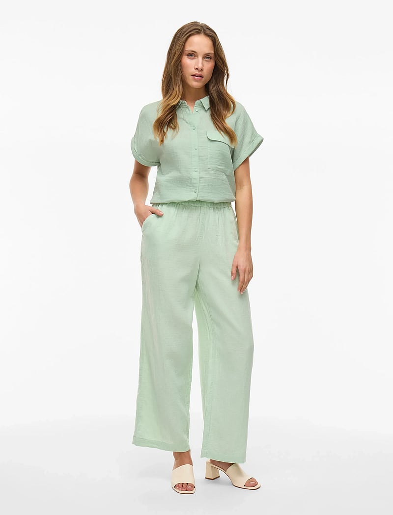 Vila - VILANIA S/S SHIRT - silt green - 4