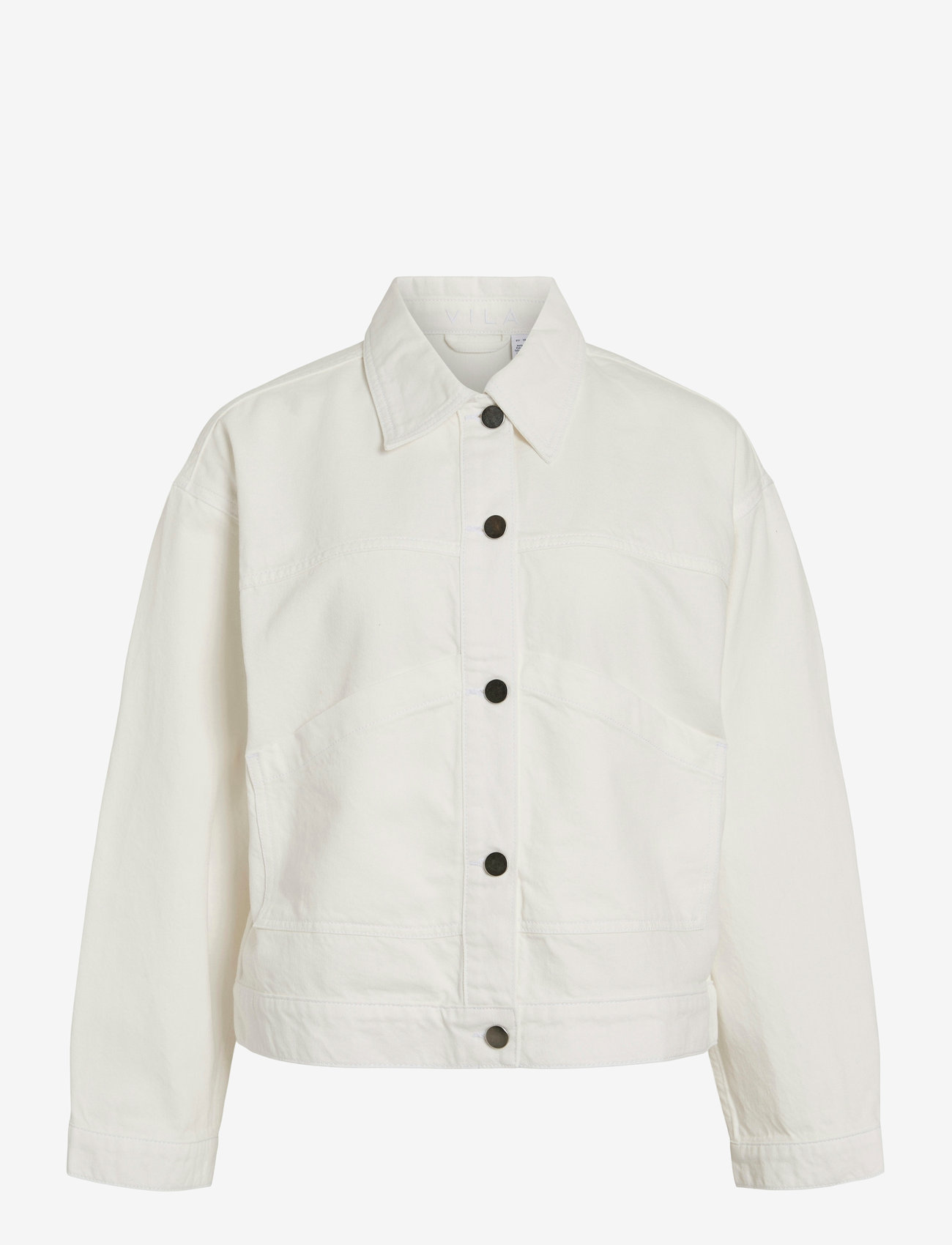 Vila - VIPAL L/S DENIM JACKET/BFS - jeansjackor - snow white - 0