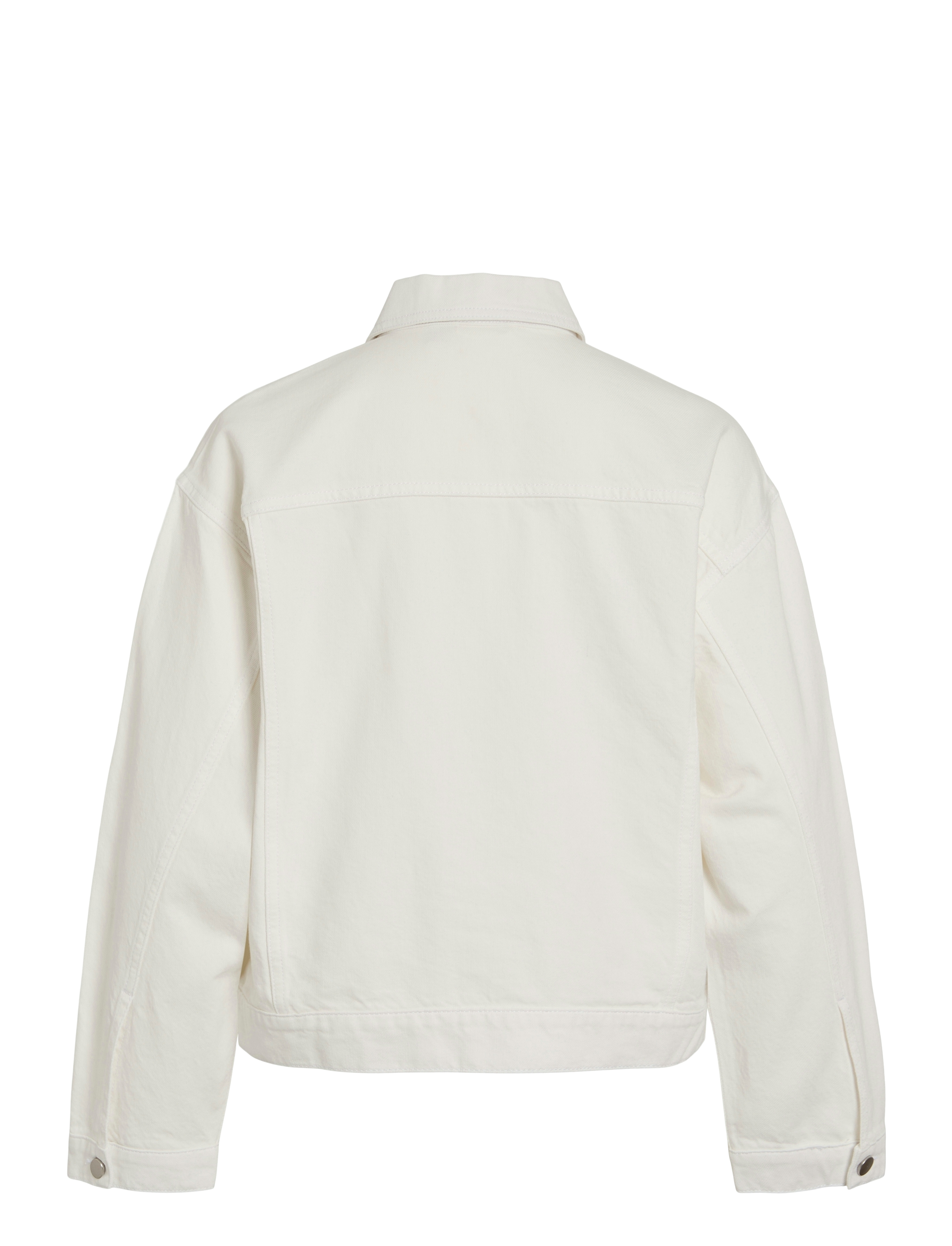 Vila - VIPAL L/S DENIM JACKET/BFS - farkkutakit - snow white - 2