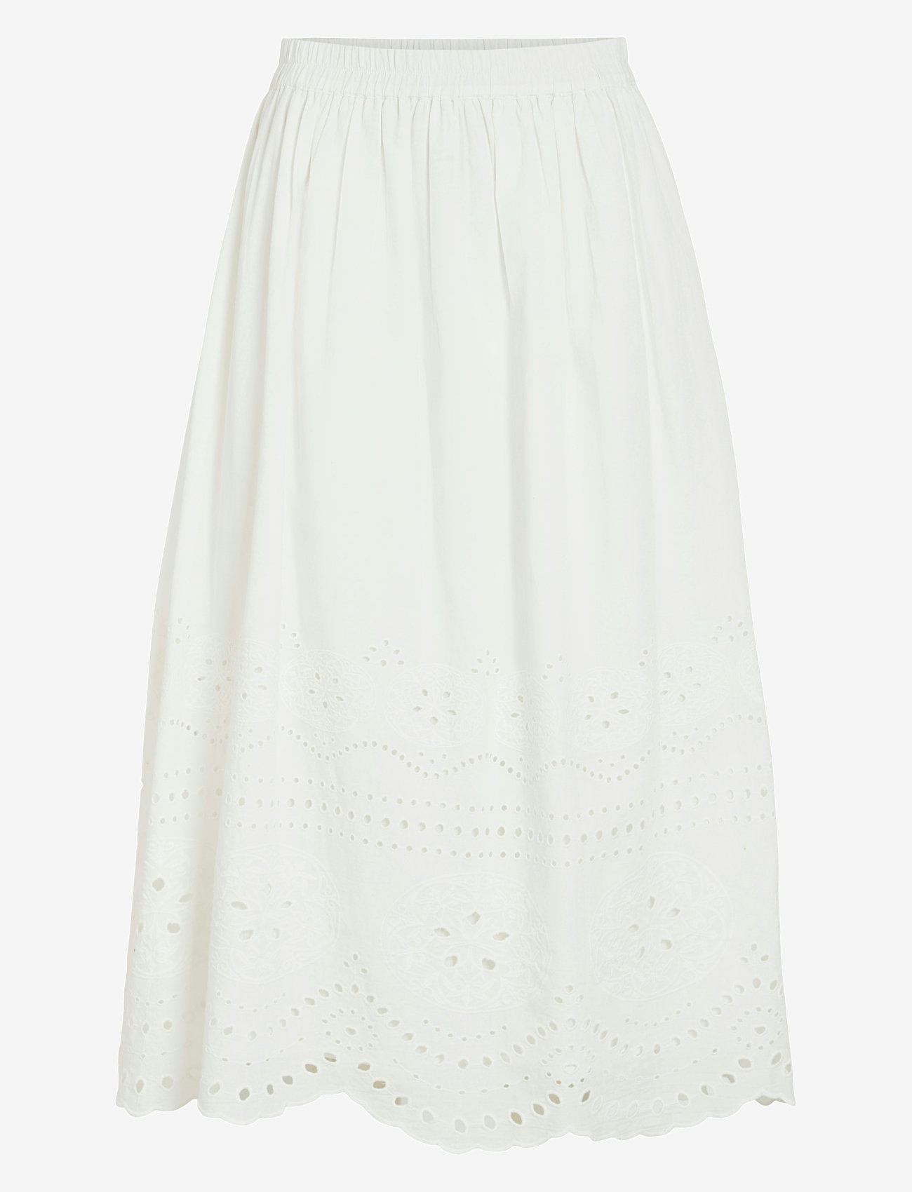 Vila - VIMETTE HW MIDI SKIRT - midi skirts - snow white - 1