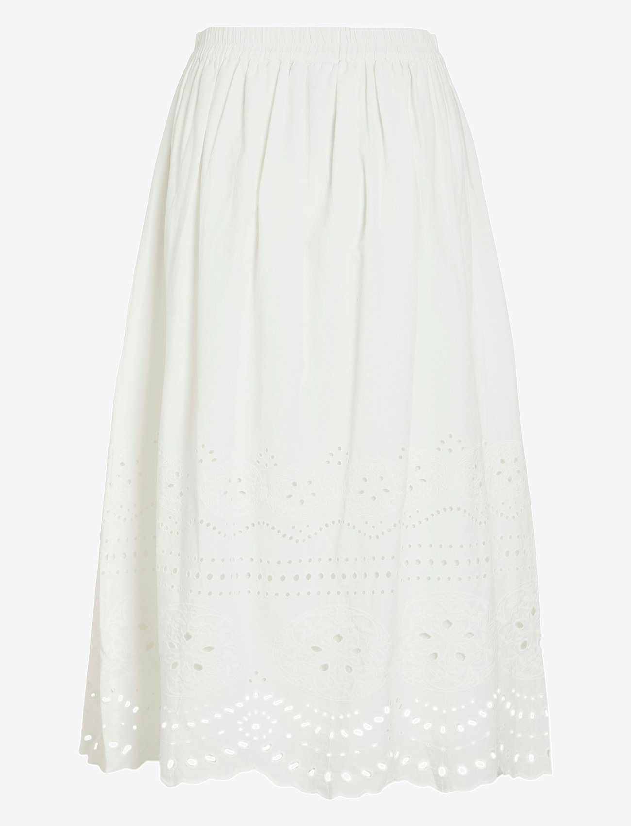 Vila - VIMETTE HW MIDI SKIRT - midi skirts - snow white - 2