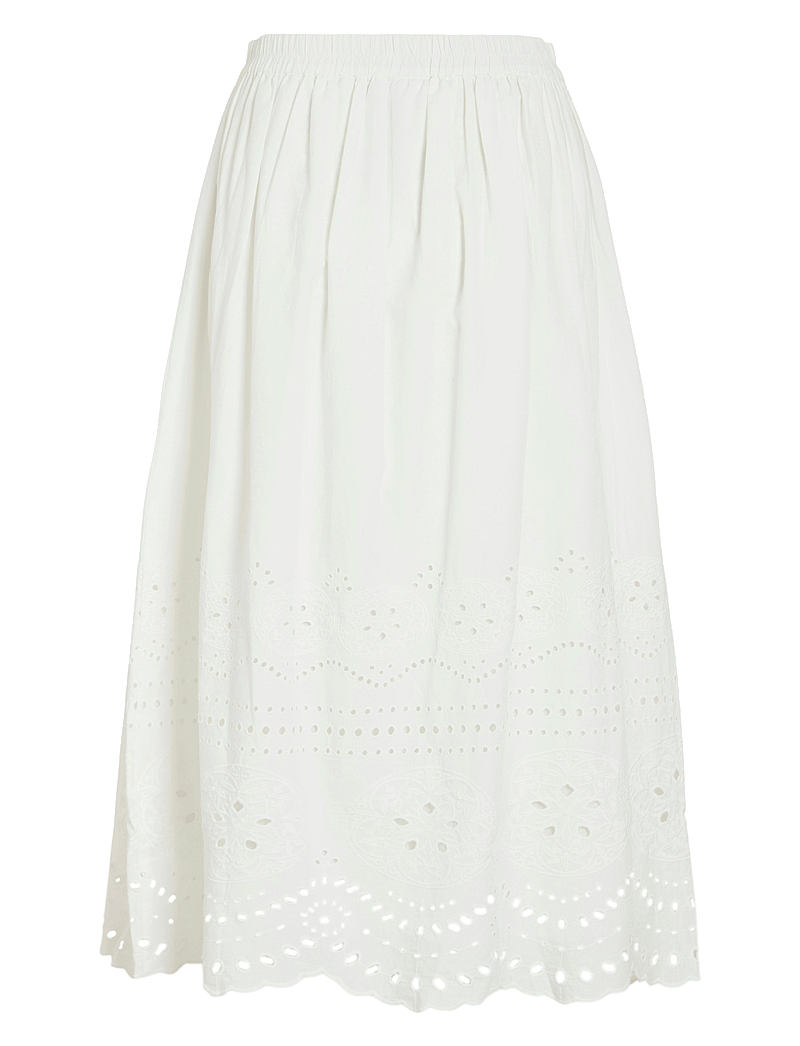 Vila - VIMETTE HW MIDI SKIRT - midi nederdele - snow white - 2