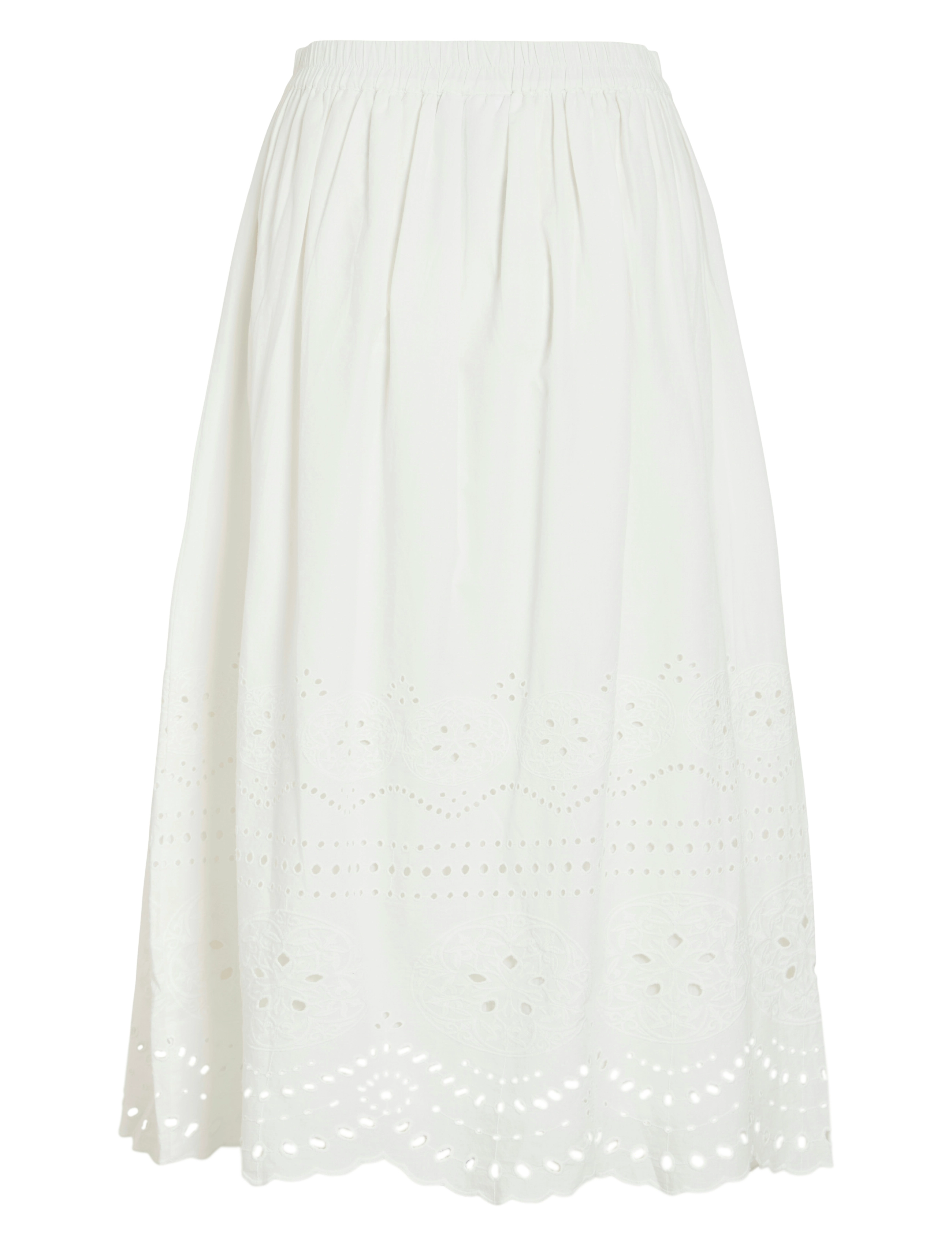 Vila - VIMETTE HW MIDI SKIRT - laveste priser - snow white - 2