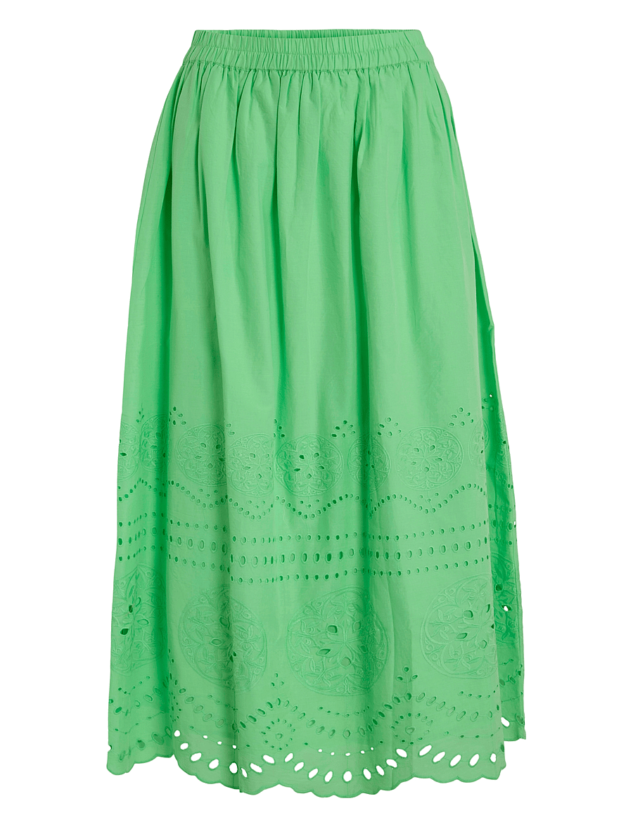 Vila - VIMETTE HW MIDI SKIRT - midi svārki - summer green - 1