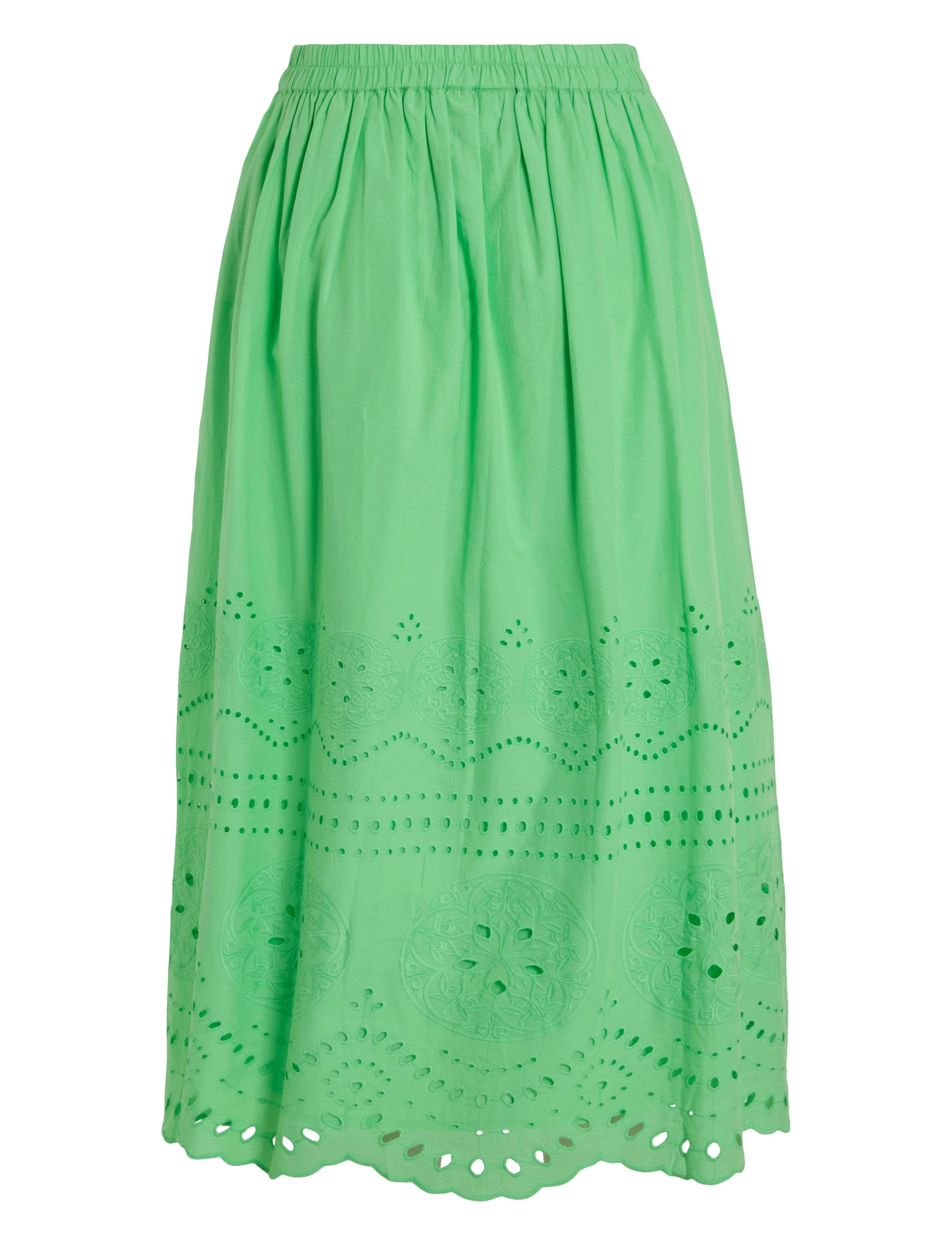 Vila - VIMETTE HW MIDI SKIRT - midi skirts - summer green - 2