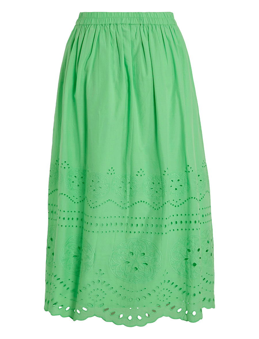 Vila - VIMETTE HW MIDI SKIRT - midi svārki - summer green - 2