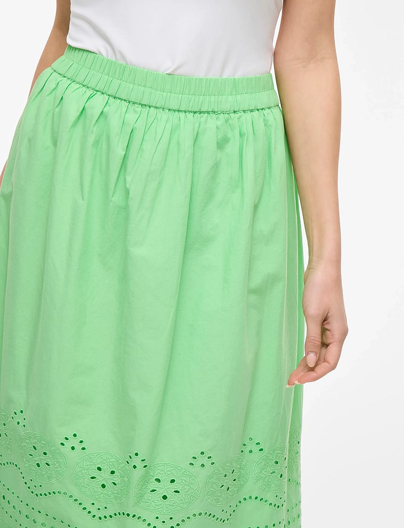 Vila - VIMETTE HW MIDI SKIRT - midi rokken - summer green - 5