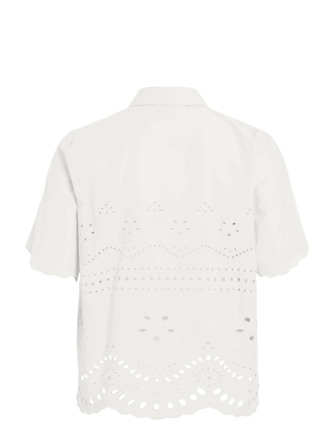 Vila - VIMETTE 2/4 SHIRT/PR - kortærmede skjorter - snow white - 1