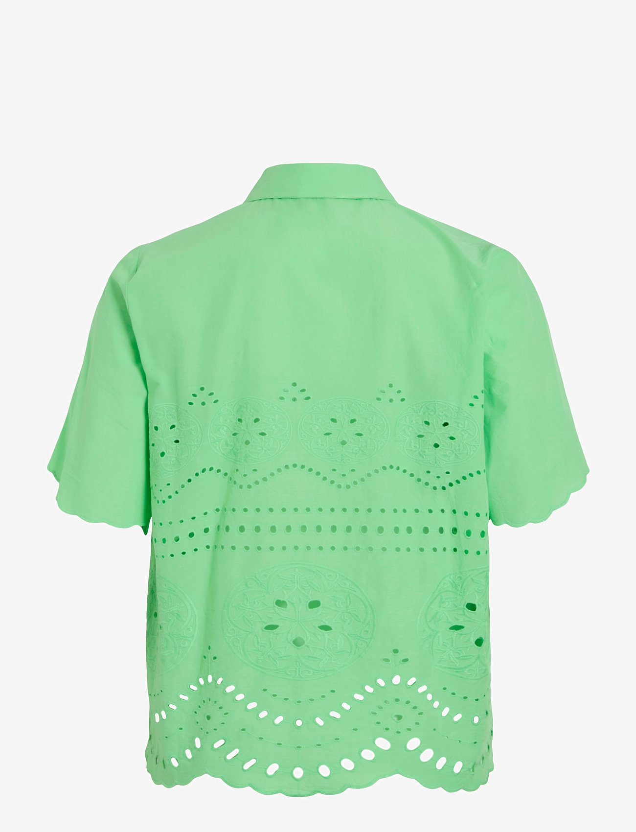 Vila - VIMETTE 2/4 SHIRT/PR - lühikeste varrukatega särgid - summer green - 1