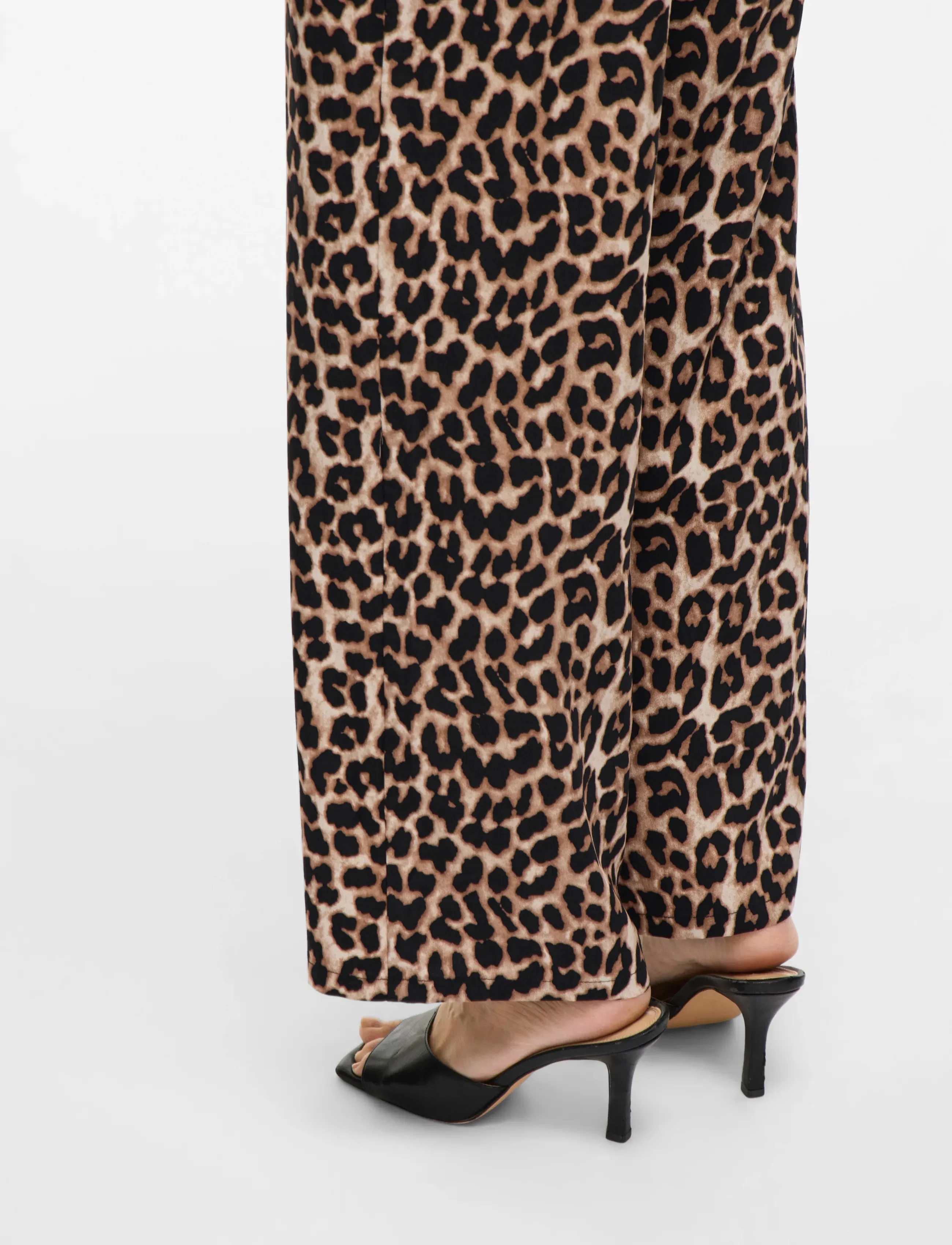 Vila - VILIOPANA LIO HW WIDE PANTS - laia säärega püksid - brazzilian sand - 5