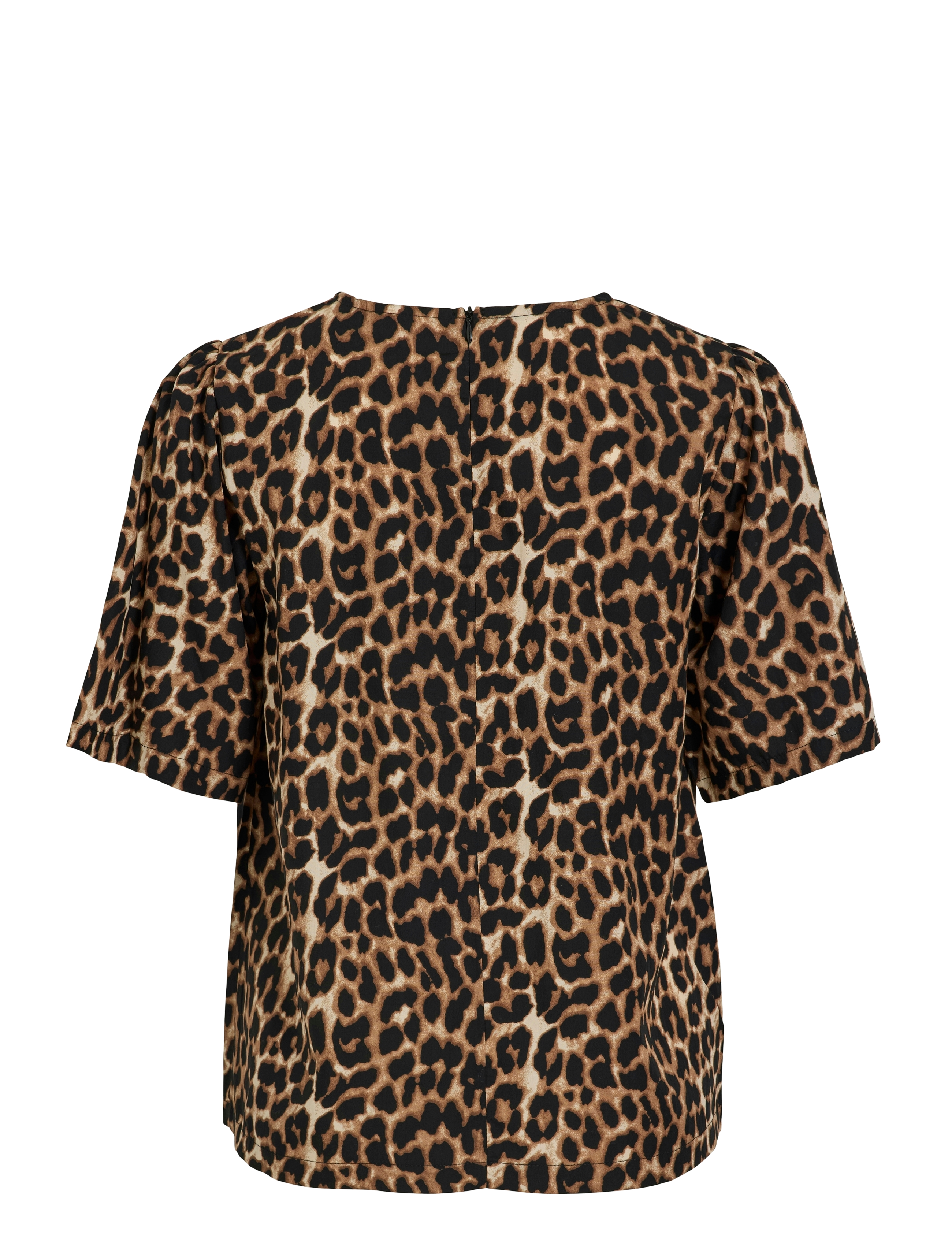 Vila - VILIOPANA LIO O-NECK 2/4 TOP/PR - kortærmede bluser - brazzilian sand - 2