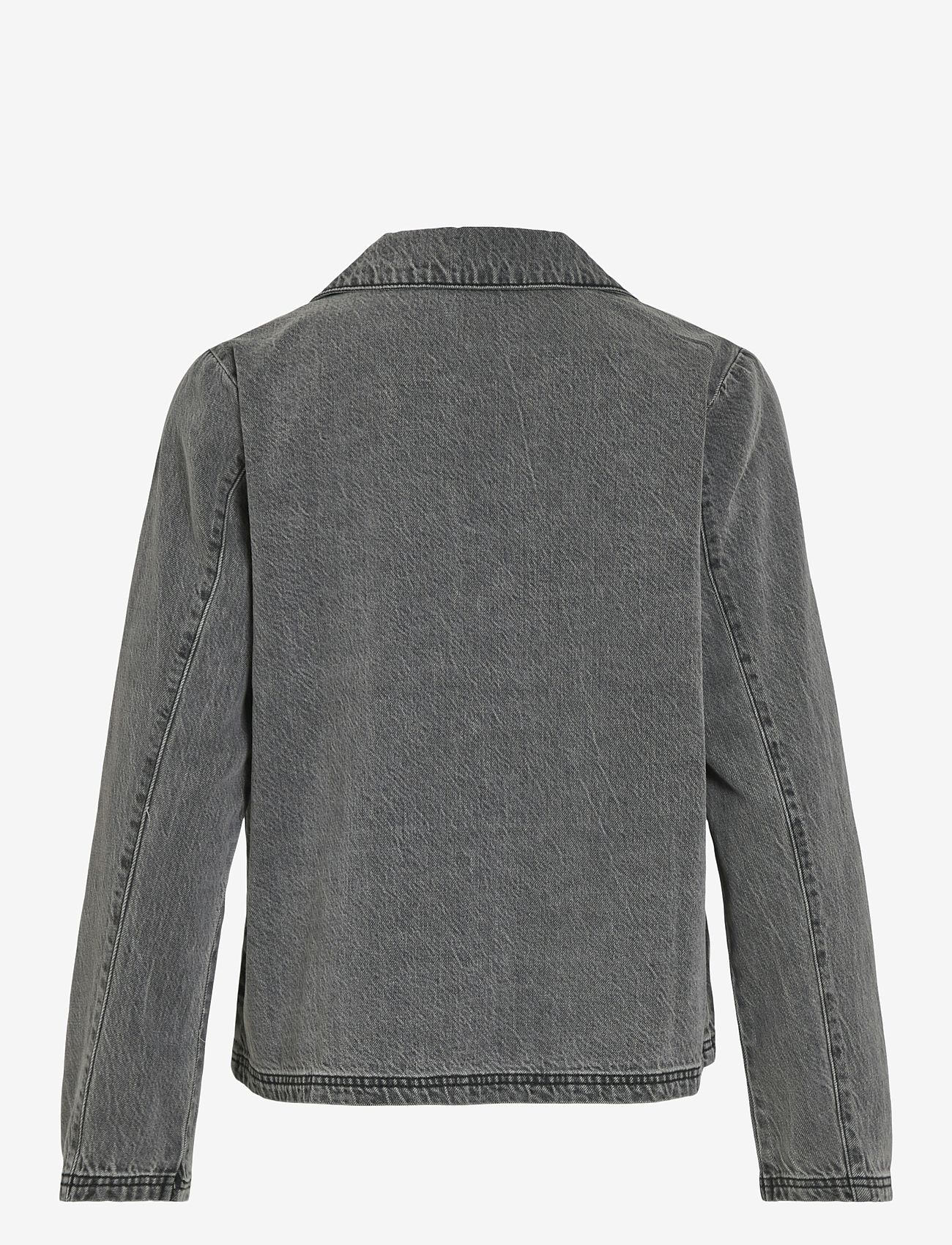 Vila - VIKIKI L/S TIE DENIM JACKET DGD - jeansjacken - dark grey denim - 1