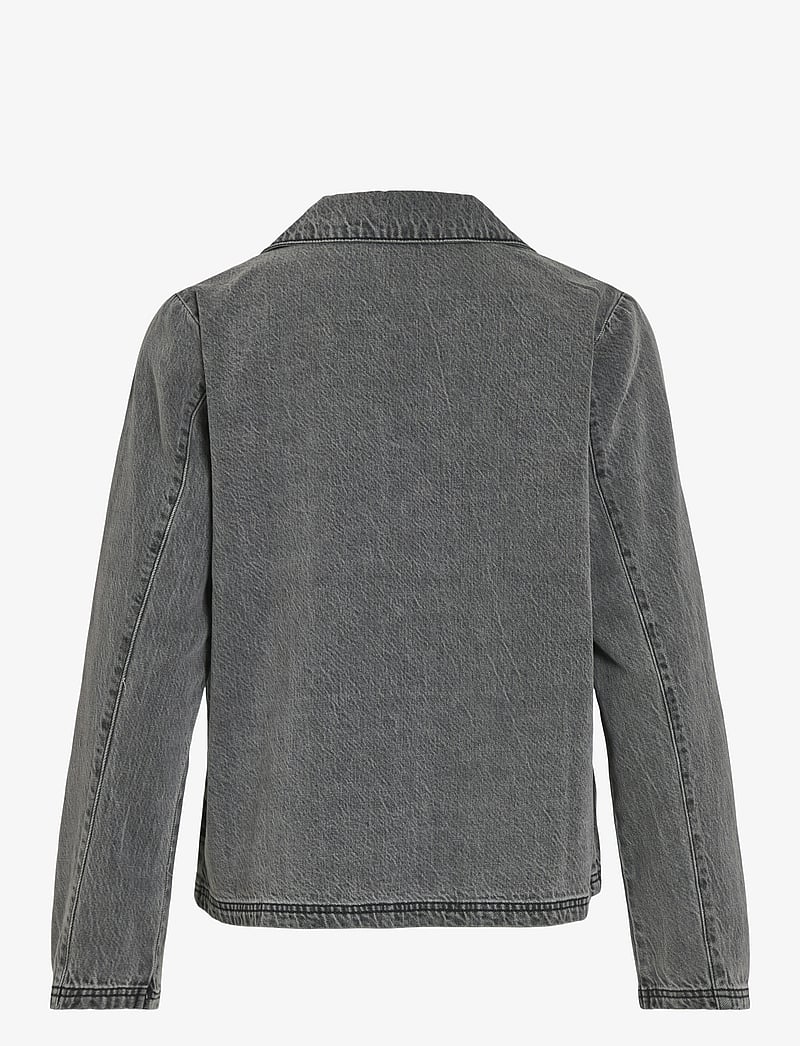 Vila - VIKIKI L/S TIE DENIM JACKET DGD - jeansjacken - dark grey denim - 1