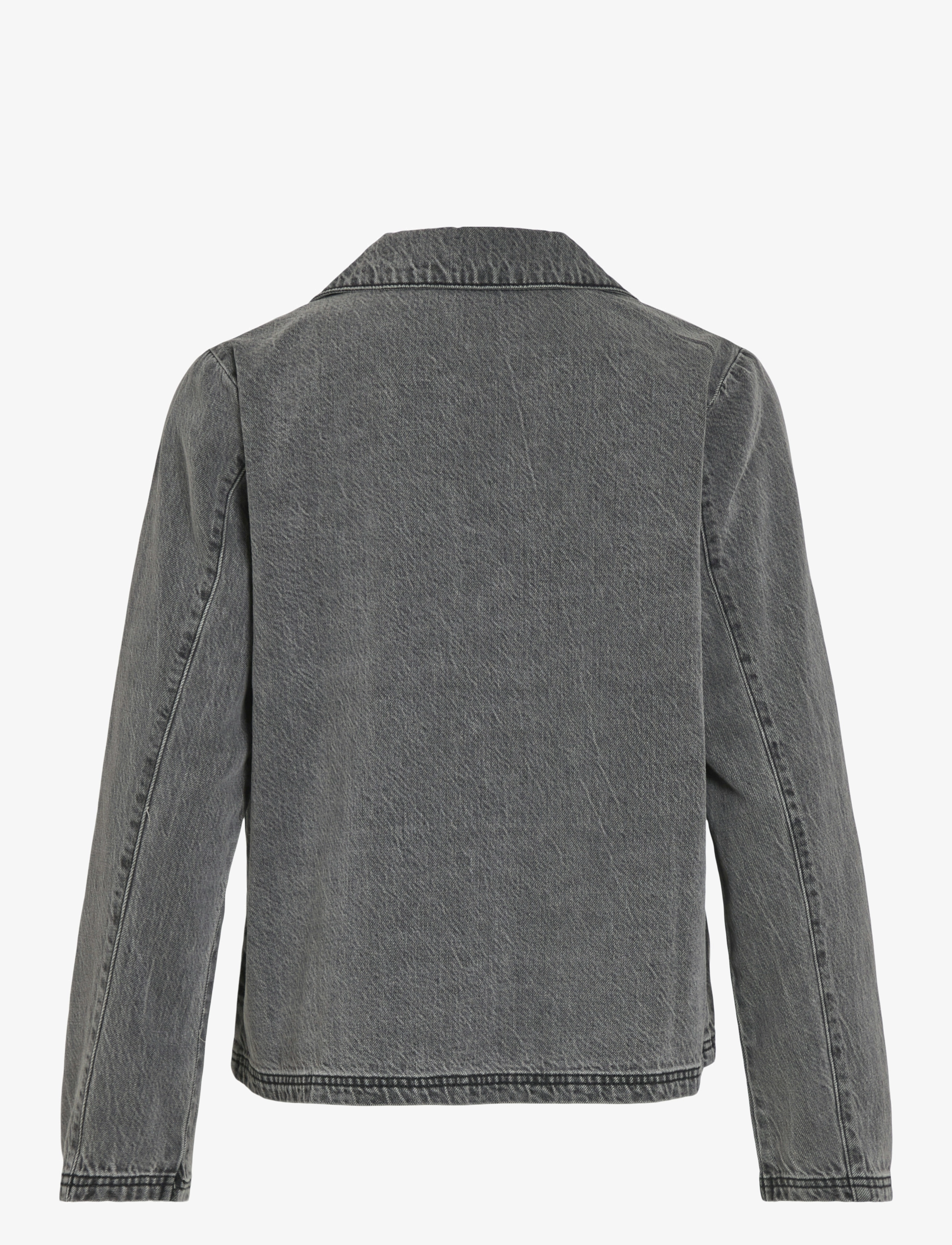 Vila - VIKIKI L/S TIE DENIM JACKET DGD - denimjakker - dark grey denim - 1