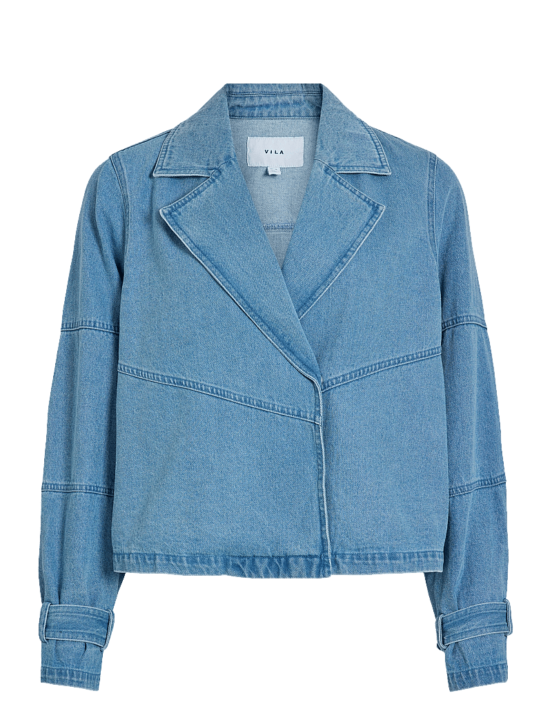 Vila - VIVIKEA DENIM TRENCHCOAT JACKET - vårjackor - light blue denim - 0
