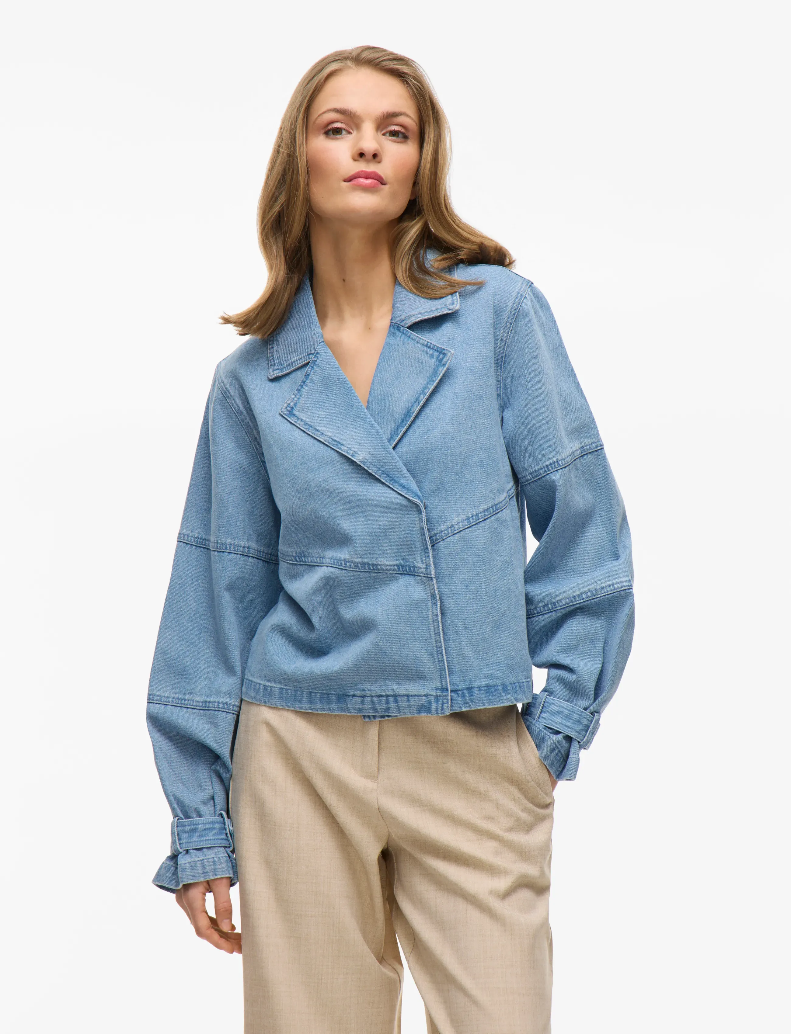 Vila VIVIKEA DENIM TRENCHCOAT JACKET - Clothing - LIGHT BLUE DENIM / blue