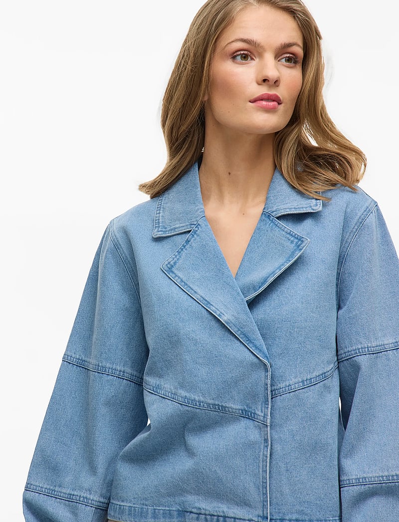 Vila - VIVIKEA DENIM TRENCHCOAT JACKET - light blue denim - 5