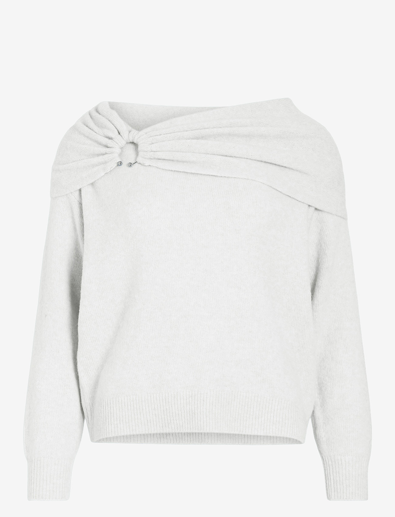 Vila - VIKENYA L/S OFF SHOULDER KNIT TOP/KA - pikkade varrukatega alussärgid - cloud dancer - 1