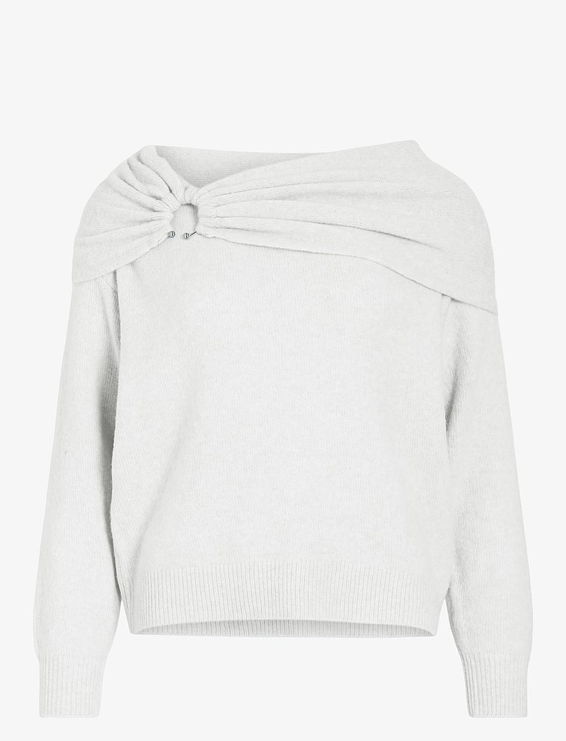 Vila - VIKENYA L/S OFF SHOULDER KNIT TOP/KA - langærmede toppe - cloud dancer - 1
