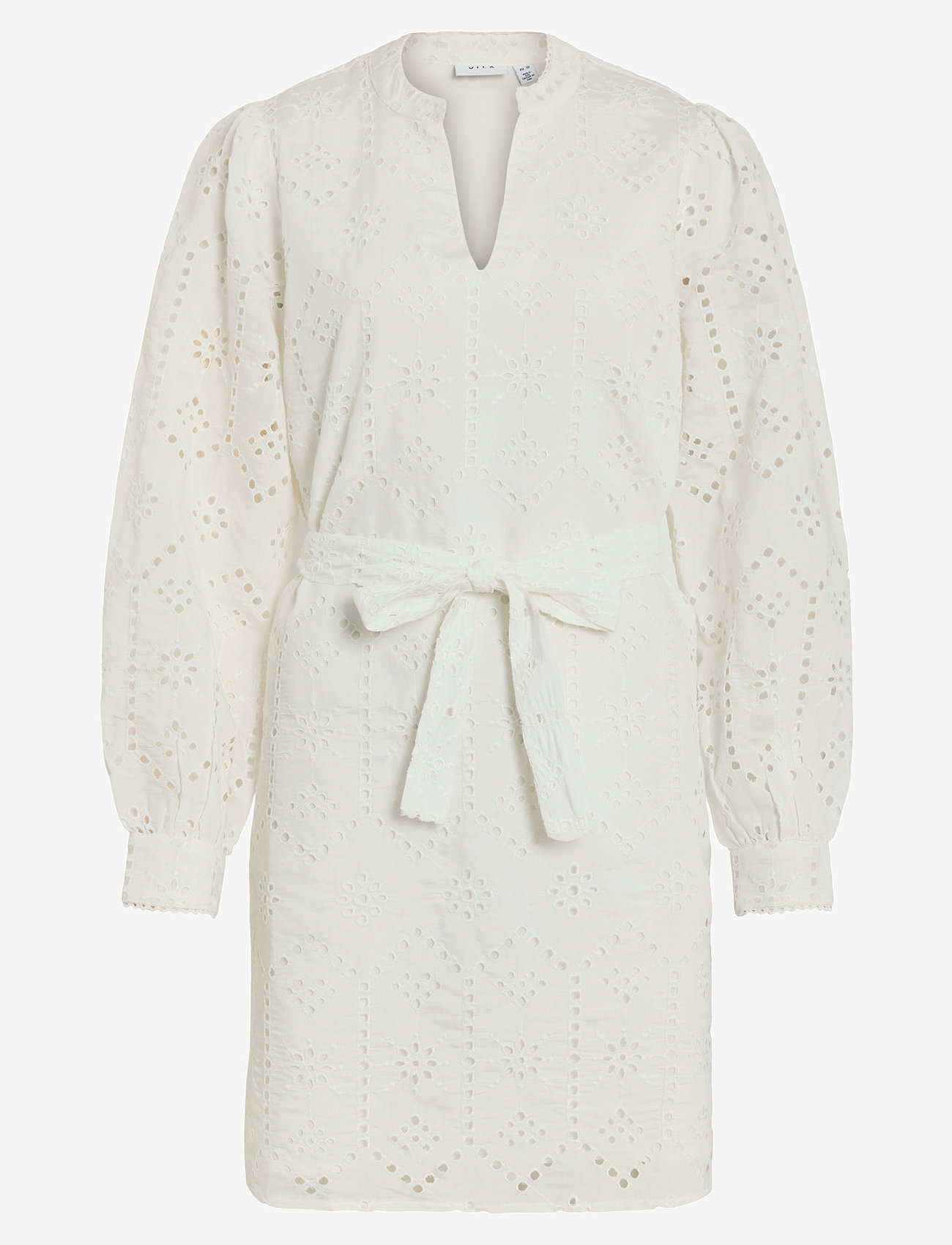 Vila - VISINE L/S SHORT DRESS - konfirmationstøj - bright white - 0