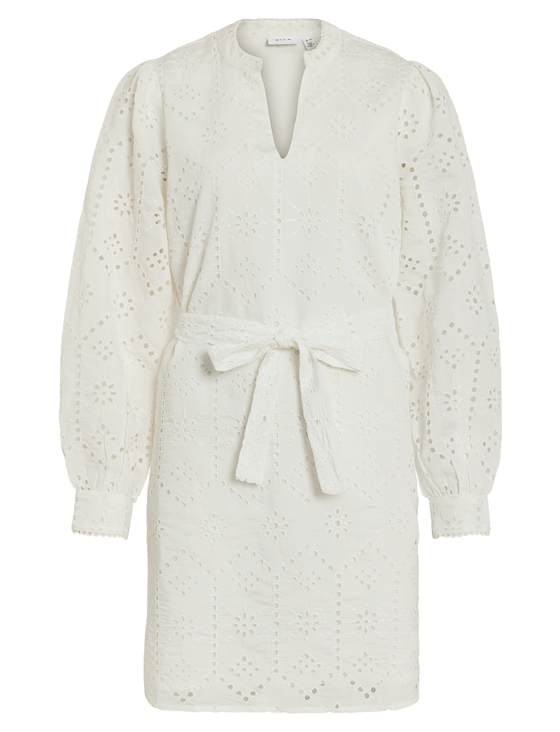 Vila - VISINE L/S SHORT DRESS - konfirmatsioon - bright white - 1