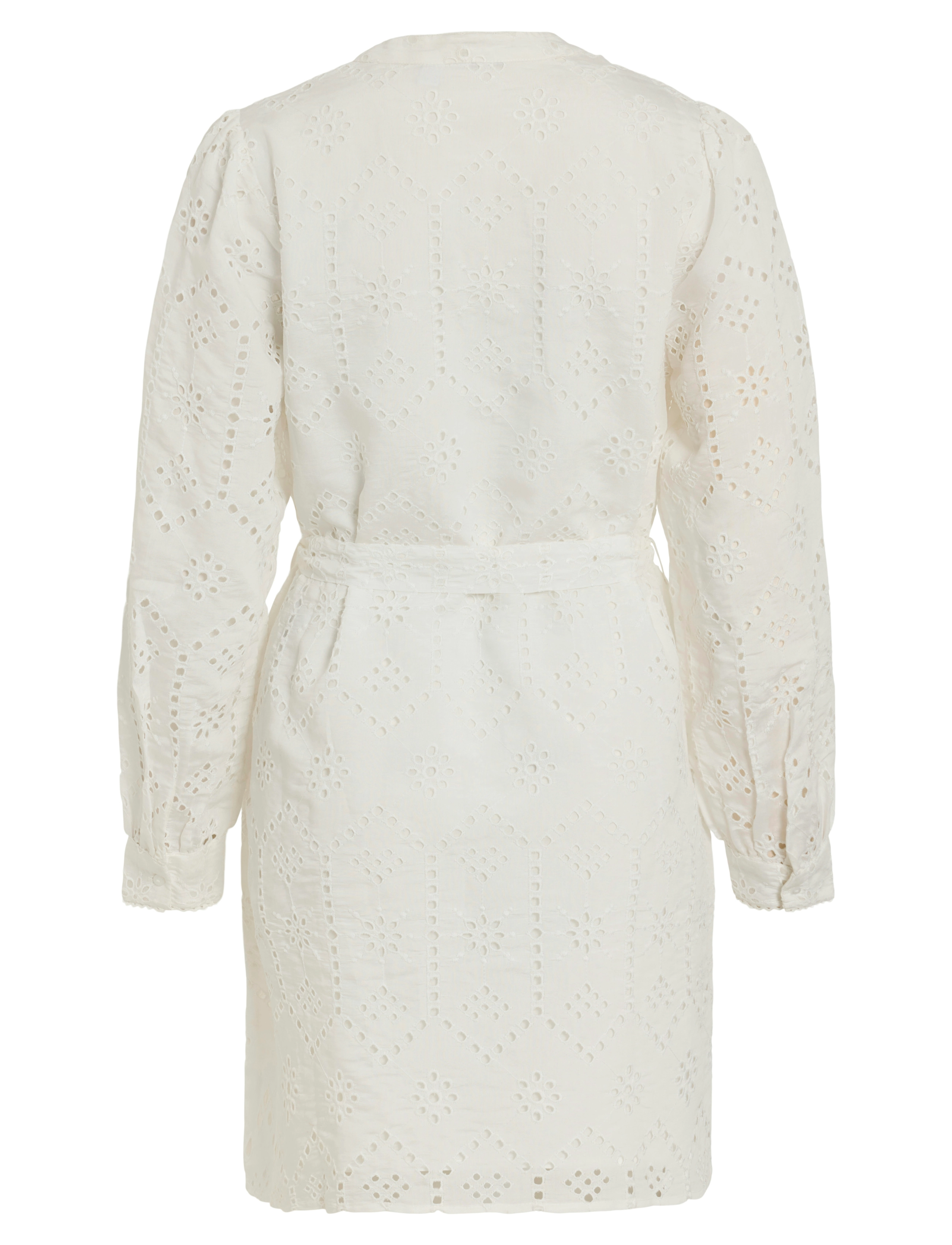 Vila - VISINE L/S SHORT DRESS - konfirmatsioon - bright white - 2