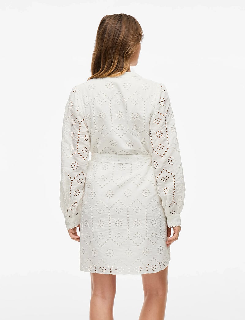 Vila - VISINE L/S SHORT DRESS - konfirmatsioon - bright white - 3