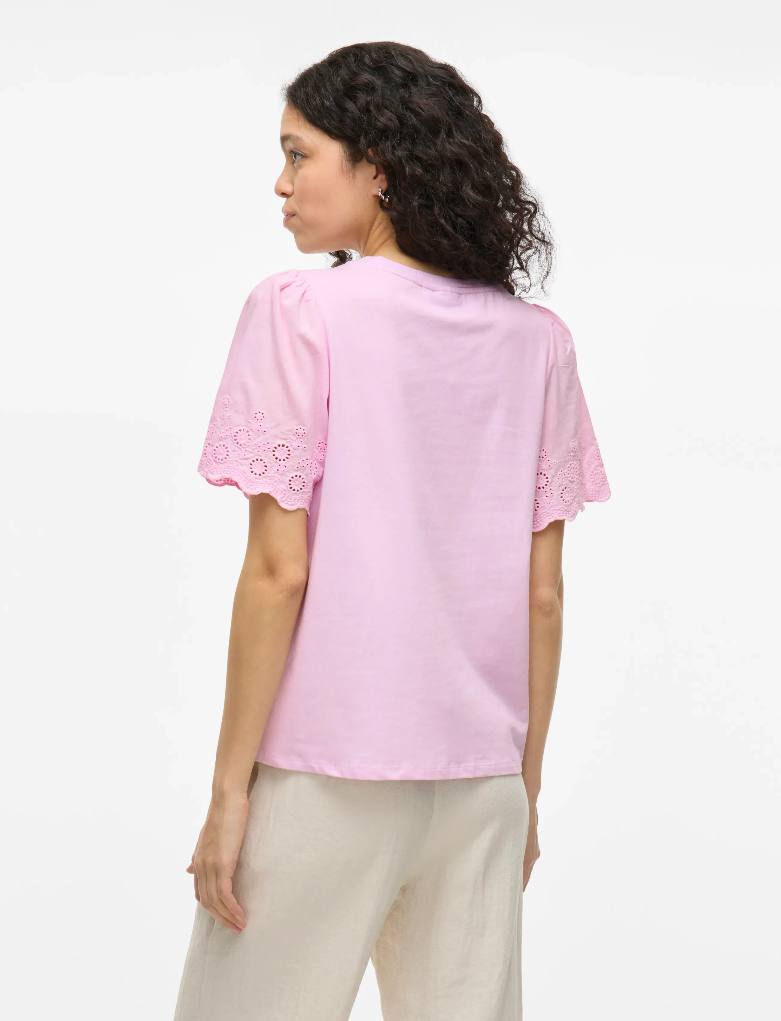 Vila - VICELIANA O-NECK S/S TOP - blouses met korte mouwen - winsome orchid - 3