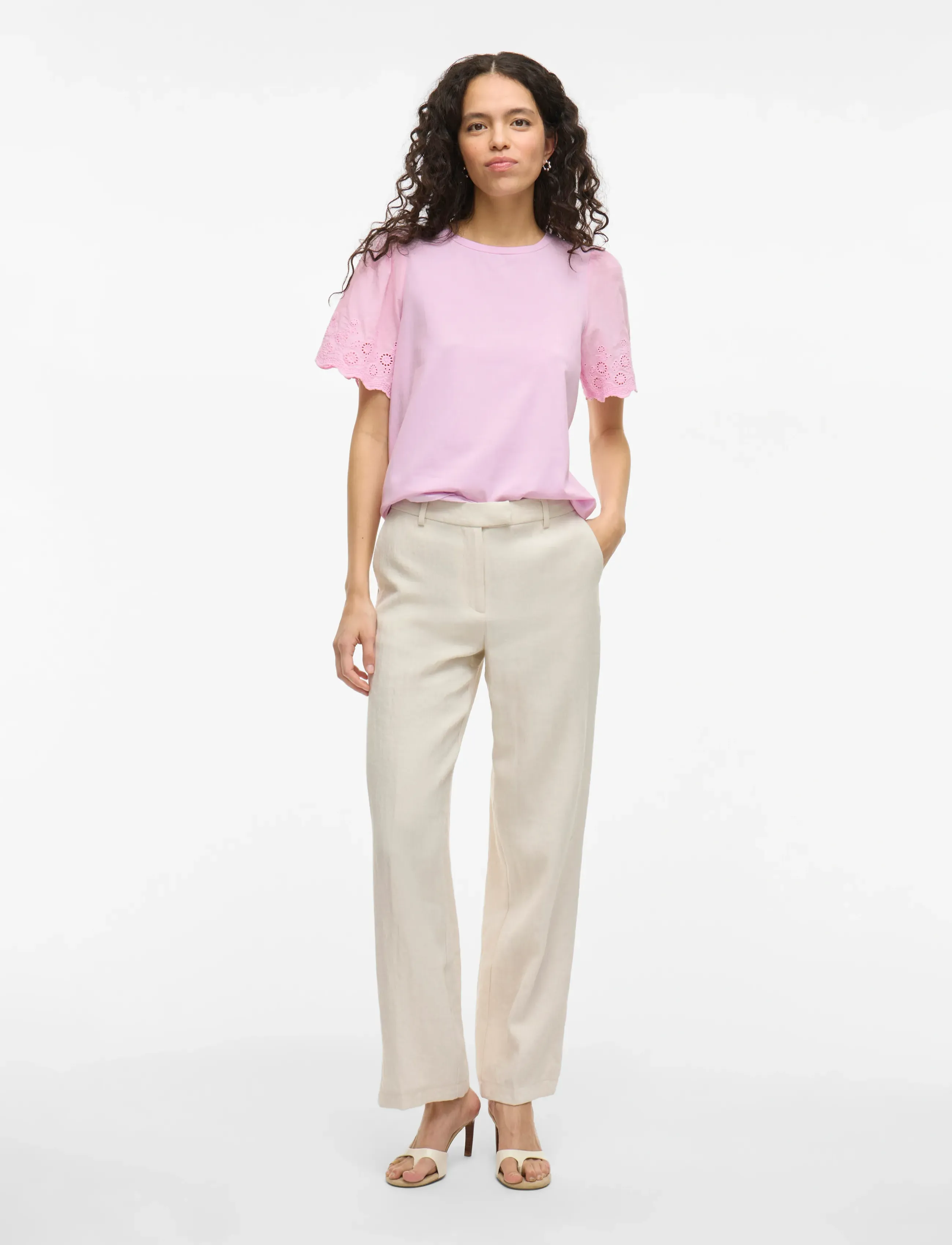 Vila - VICELIANA O-NECK S/S TOP - blouses met korte mouwen - winsome orchid - 4