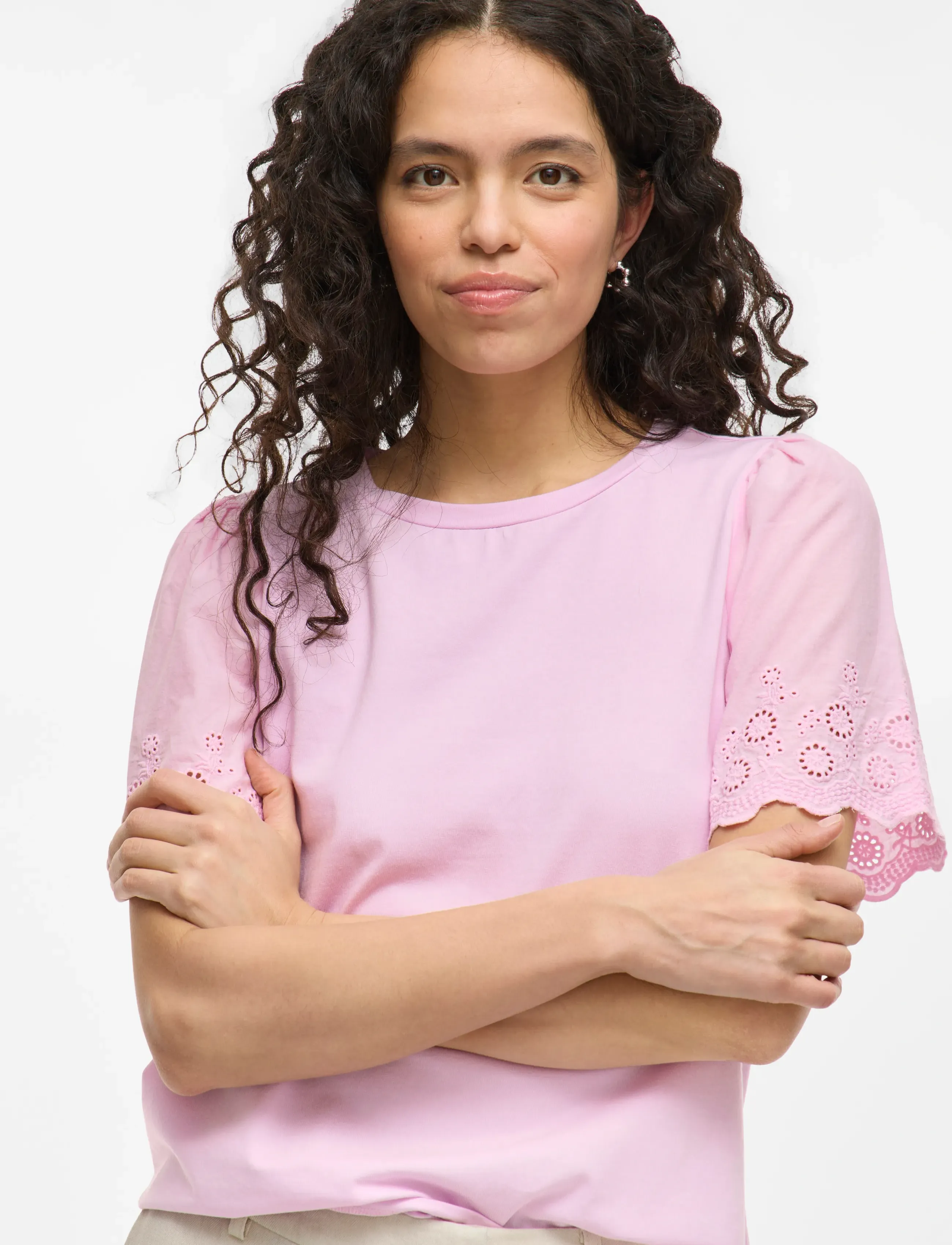 Vila - VICELIANA O-NECK S/S TOP - blouses met korte mouwen - winsome orchid - 5