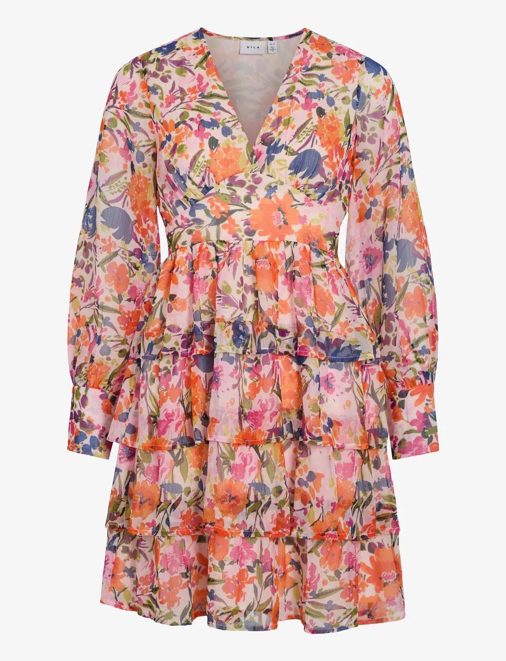 Vila - VIMICHA L/S LAYERING SHORT DRESS/DC/KA - robes d'été - misty rose - 0