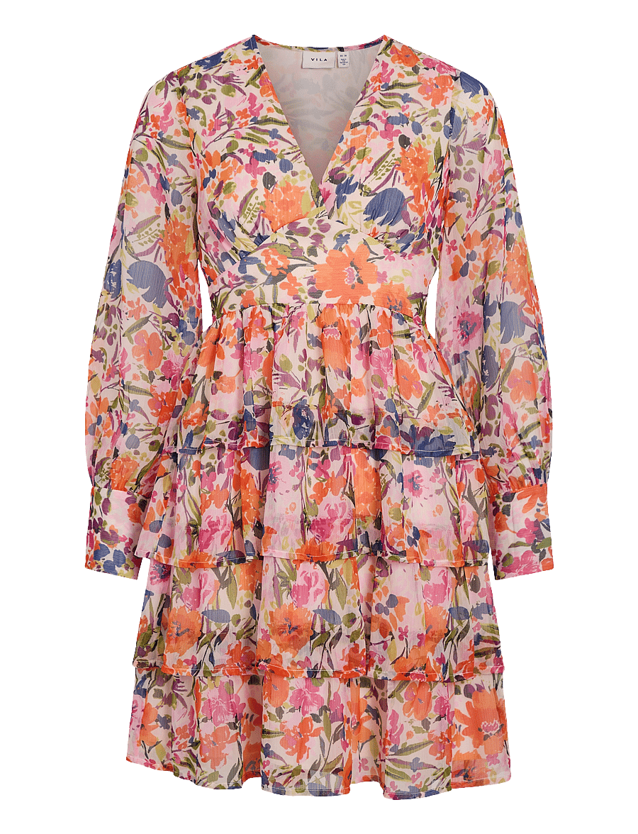 Vila - VIMICHA L/S LAYERING SHORT DRESS/DC/KA - misty rose - 0