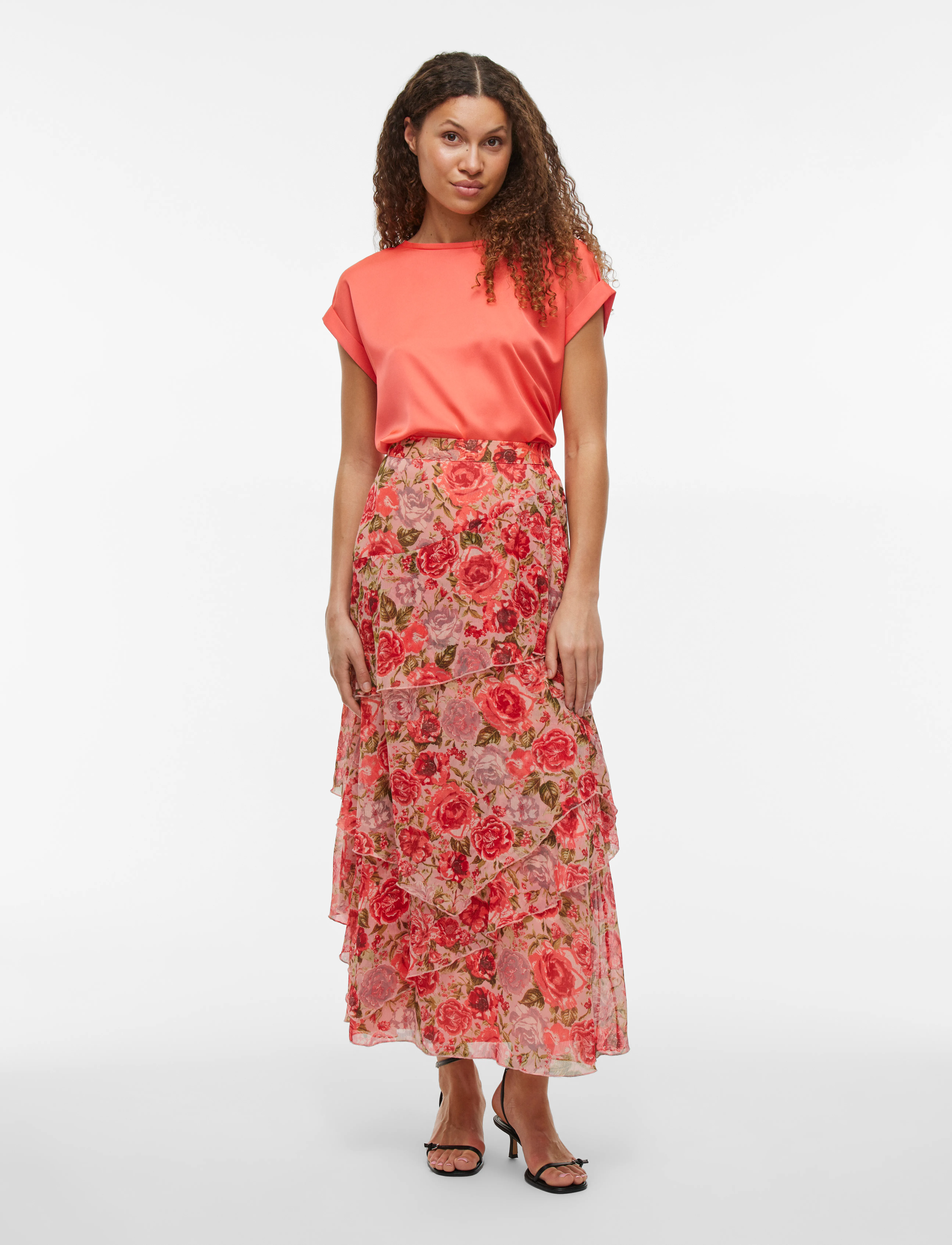 Vila - VIPALMA HW MAXI LAYER SKIRT/DC/KA - dubarry - 0