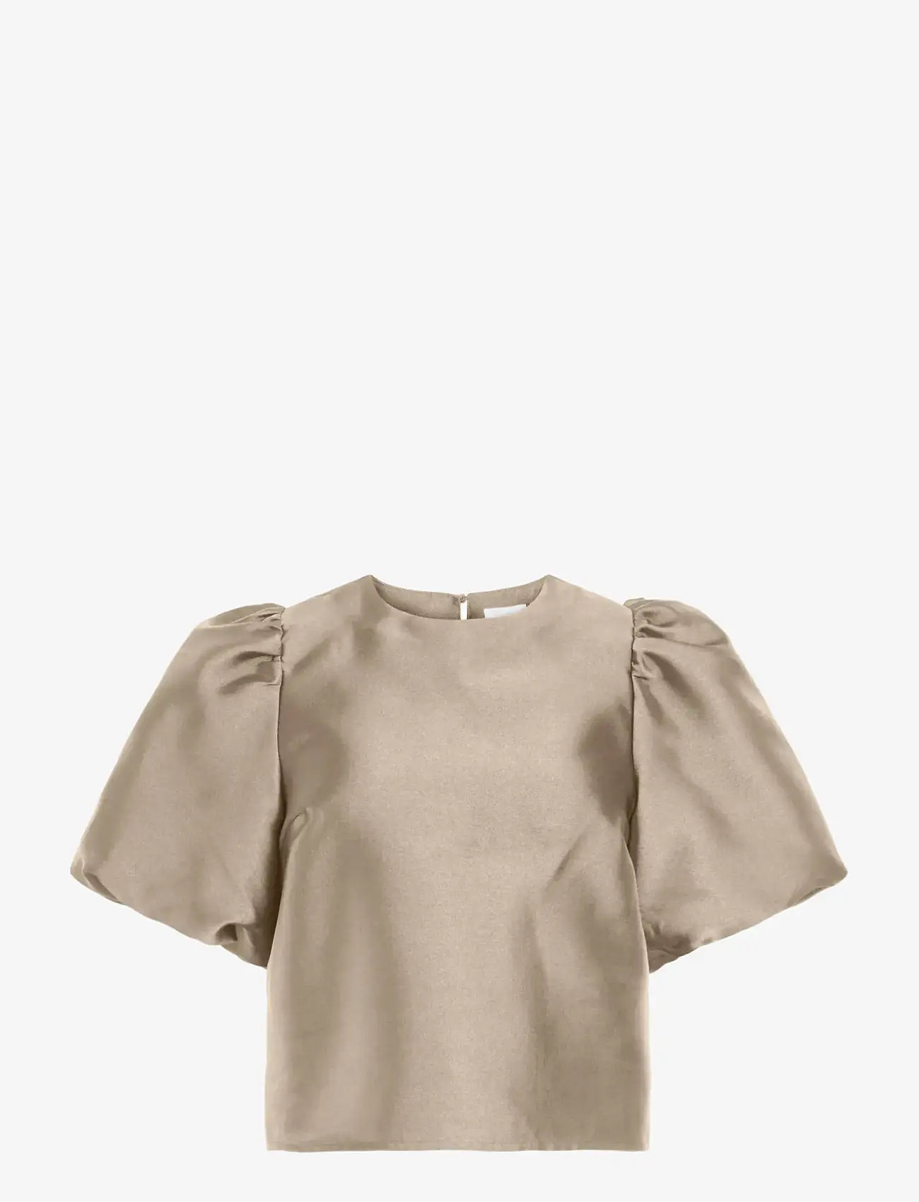 Vila - VISHINA 2/4 O-NECK TOP/DC/KA - kortærmede bluser - cement - 0