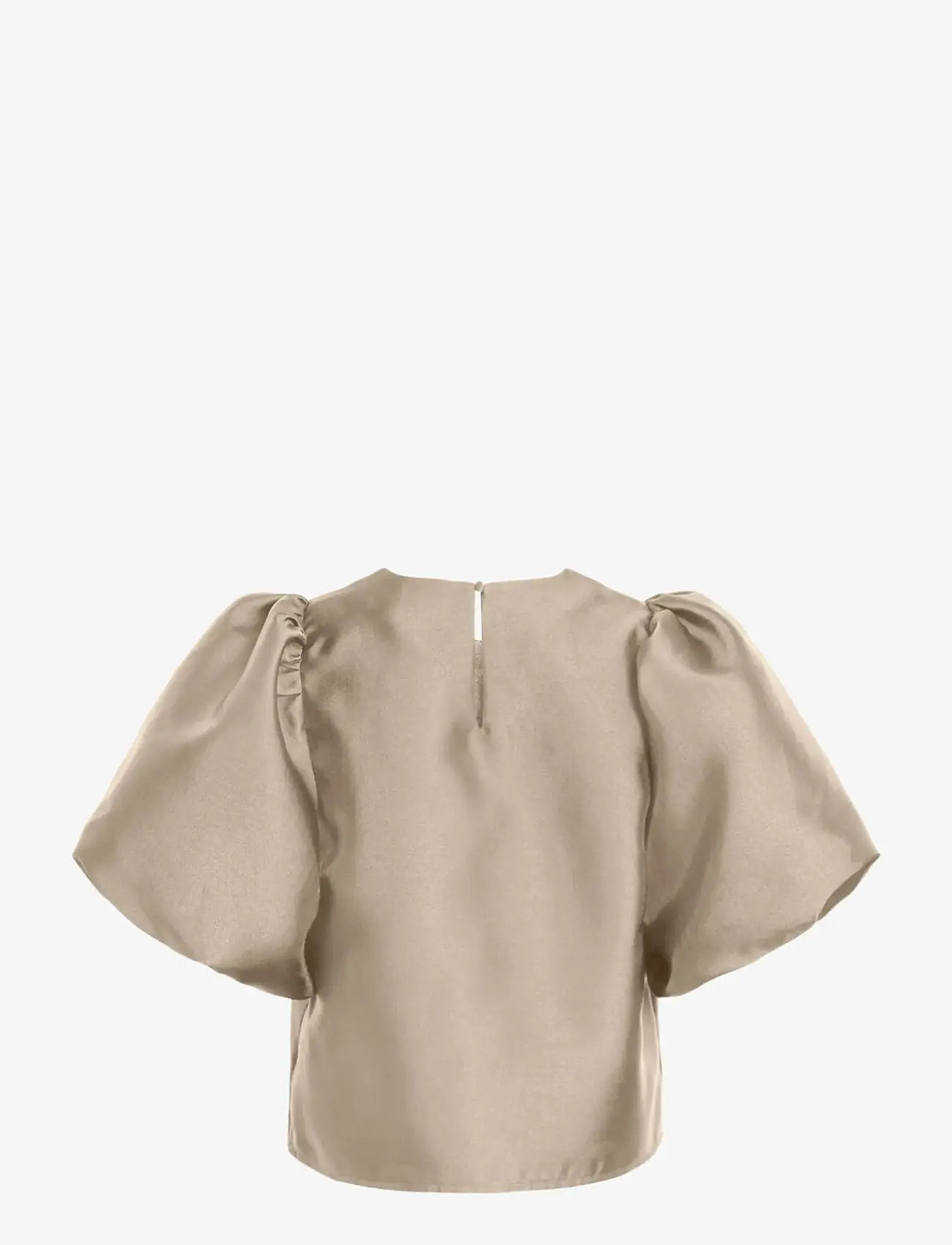 Vila - VISHINA 2/4 O-NECK TOP/DC/KA - kortærmede bluser - cement - 1