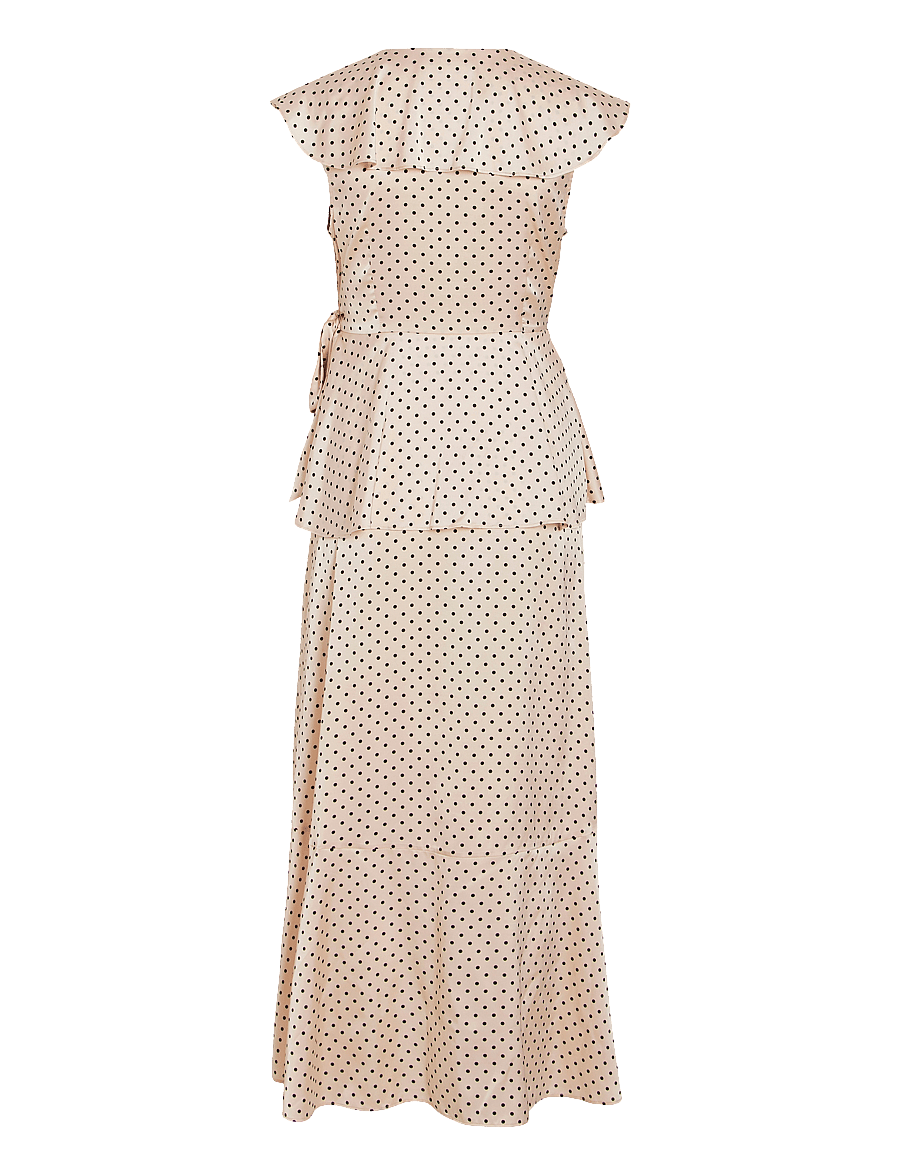 Vila - VIKIMMIE S/S WRAP ANKLE DRESS/DC/KA - cocktailkleider - peach whip - 2