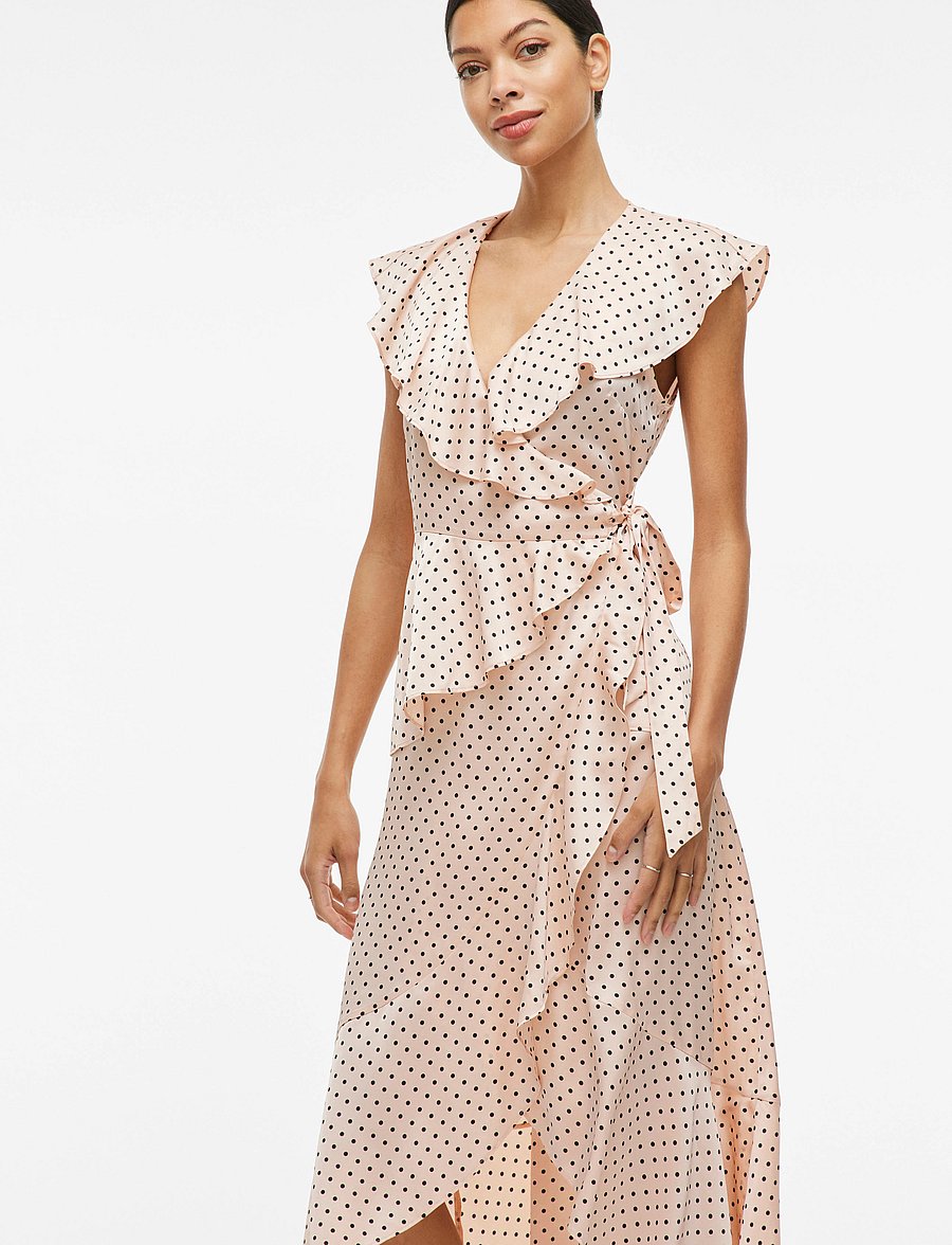 Vila - VIKIMMIE S/S WRAP ANKLE DRESS/DC/KA - cocktailkleider - peach whip - 5