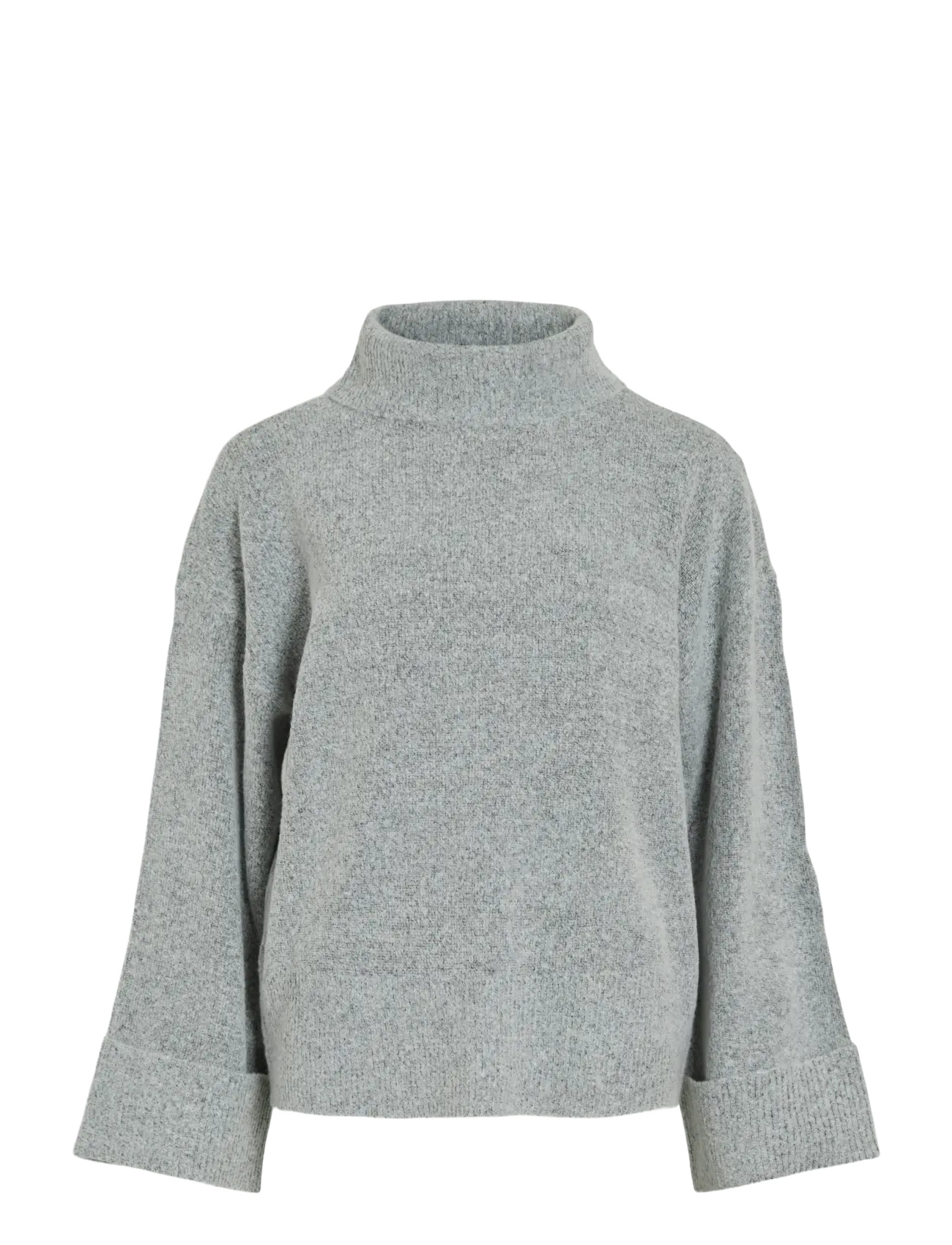 Vila VIROLFIE ROLL NECK L/S KNIT TOP - NOOS - Rollkragenpullover - LIGHT GREY MELANGE / grey