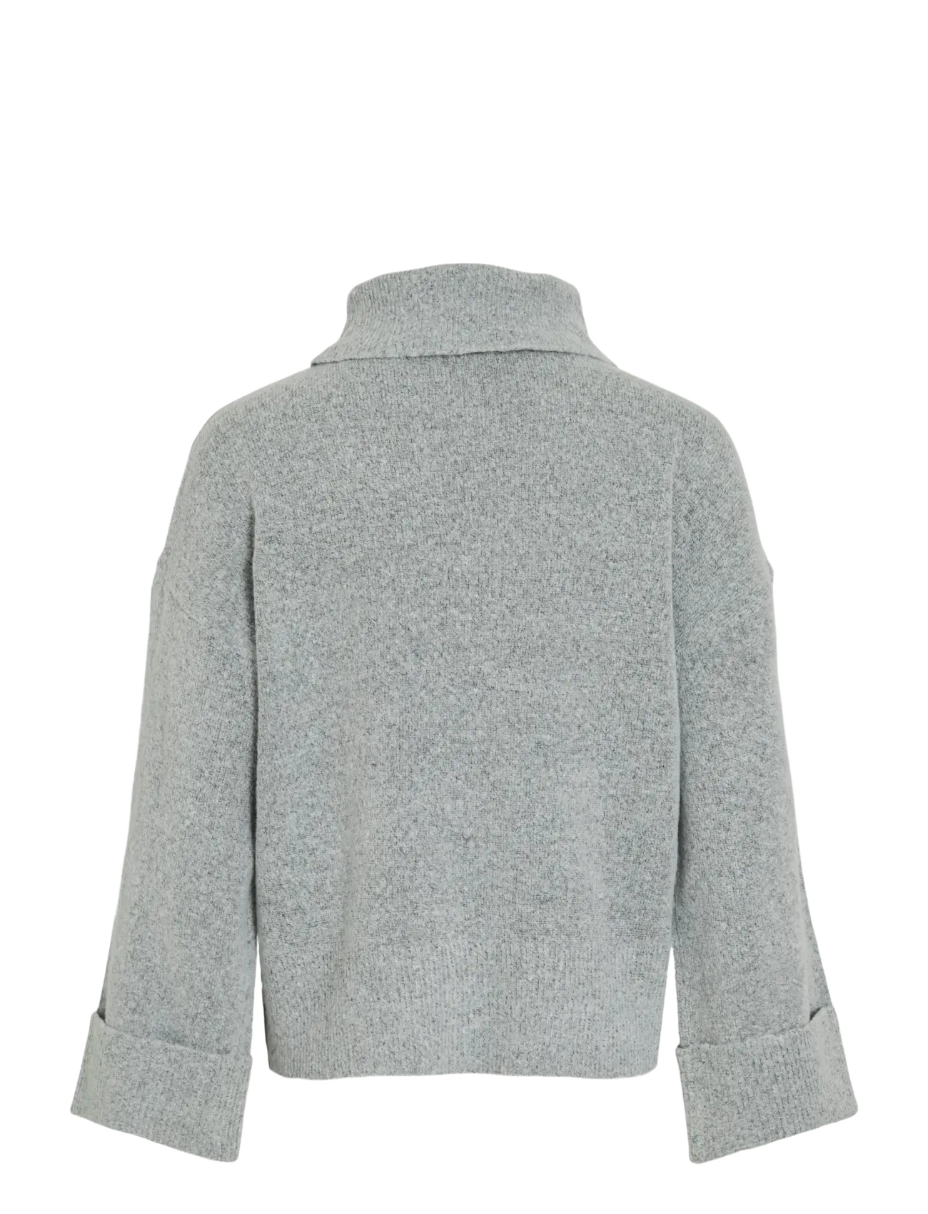 Vila - VIROLFIE ROLL NECK L/S KNIT TOP - NOOS - rúllukragar - light grey melange - 2