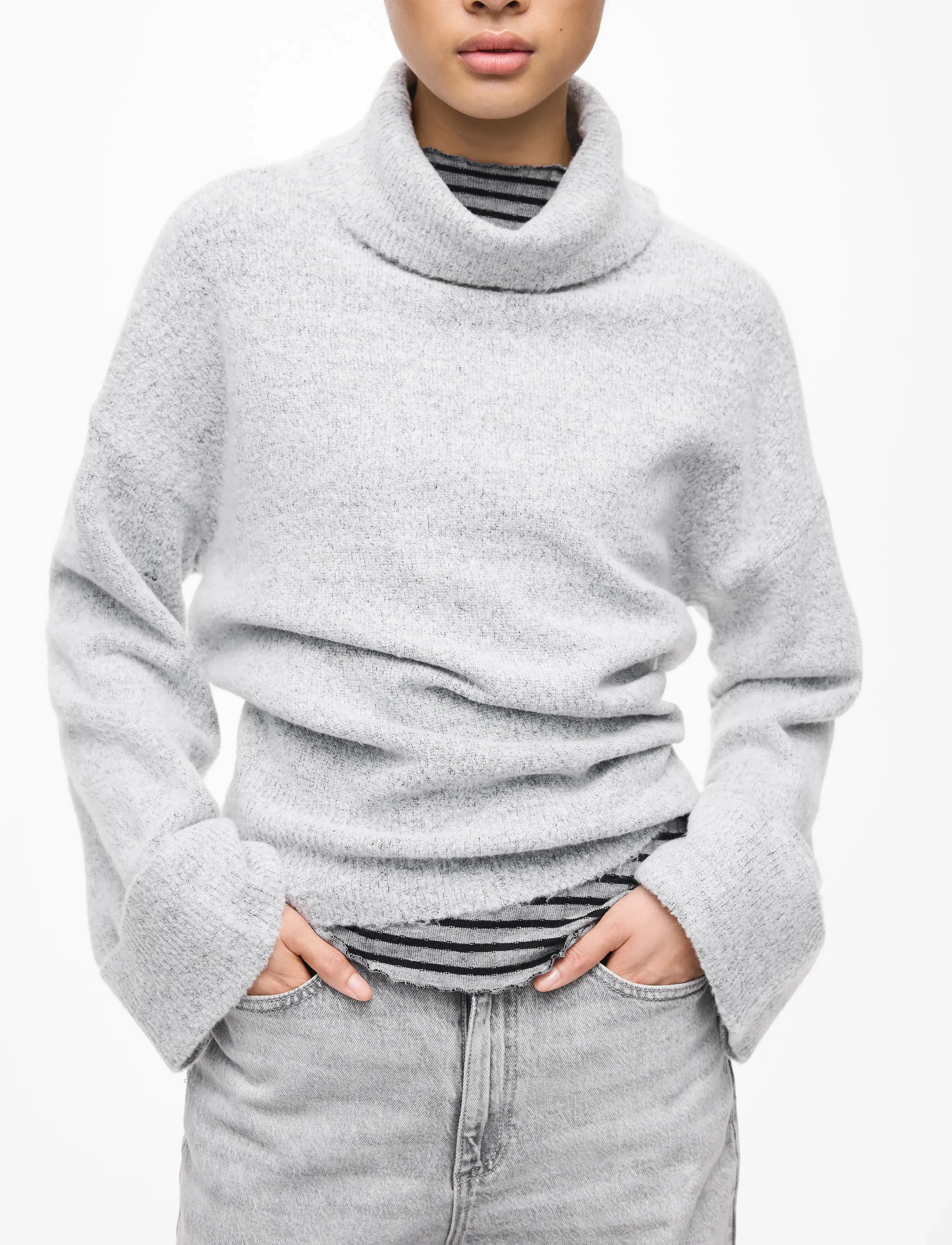 VILA Virolfie Roll Neck L/S Knit Top Noos tröjor dam – bild 3