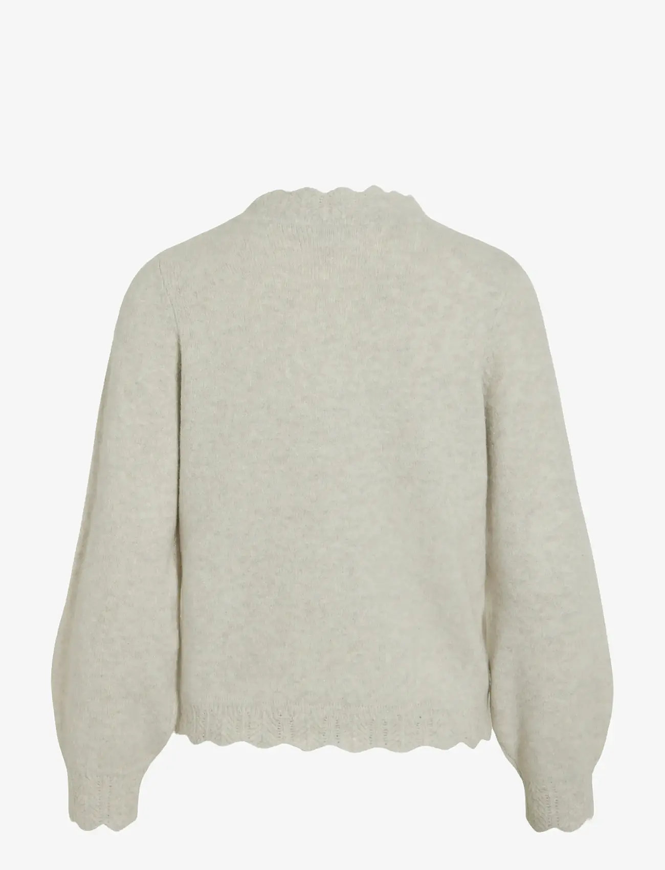 Vila - VINIKOLINA O-NECK L/S KNIT TOP - NOOS - stickade tröjor - super light natural melan - 2